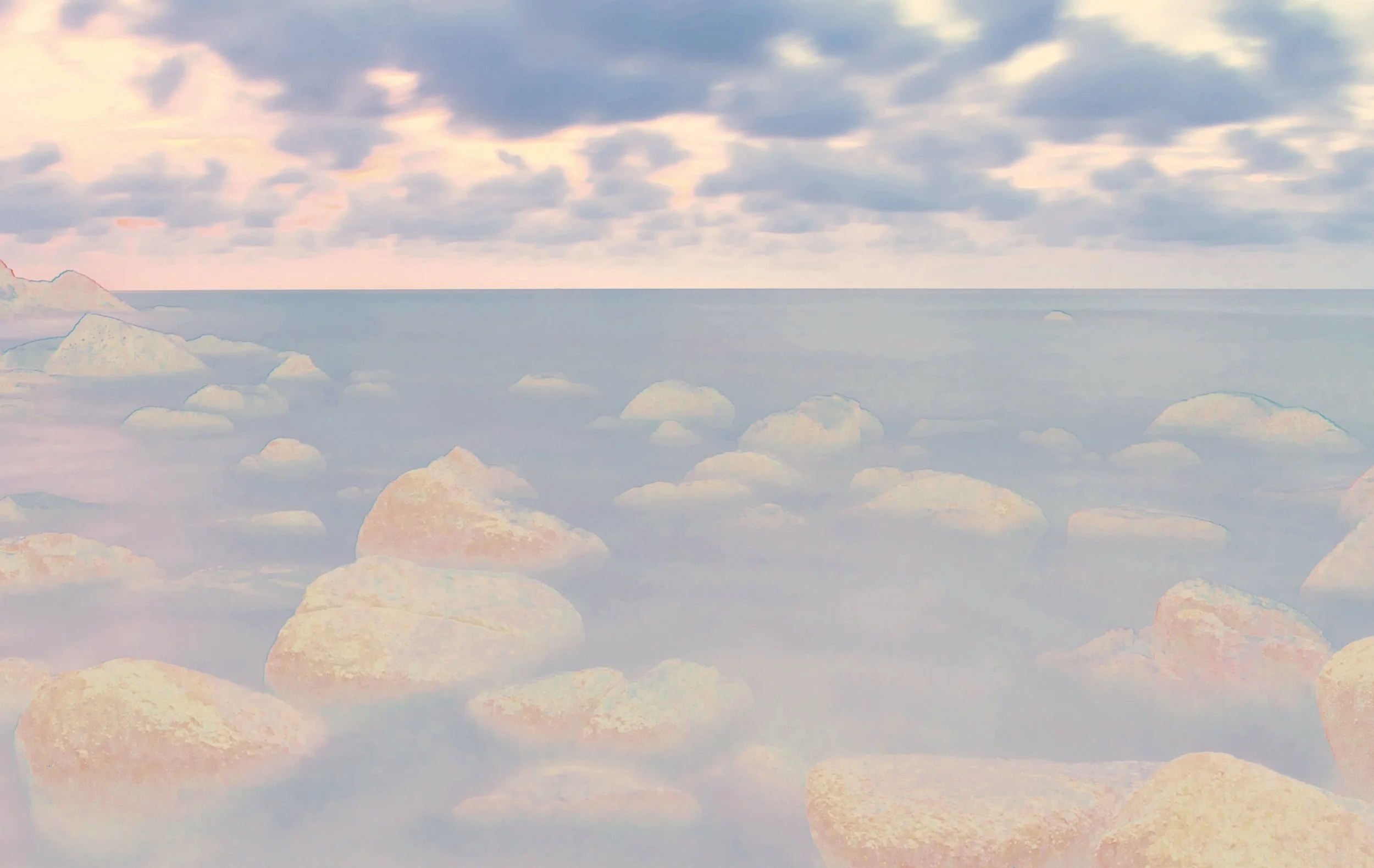 Beyond the Oecumene / Part XXXVII,  2019 Wax pastels, UV ink on paper 138 x 111 cm (54 x 44 in)