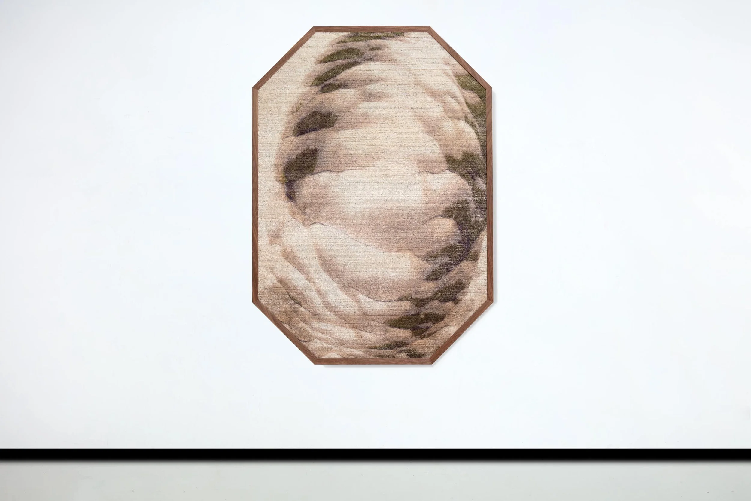 The Cosmic Fragments / Part X,  2025 - Installation view Aquarelle, oil pastels, UV ink on recycled polypropylene and polyester mix fabric 174 × 124 cm (69 × 49 in)