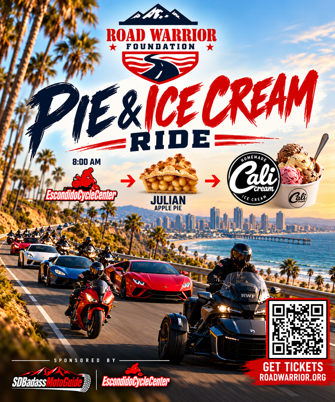 Pie & Ice Cream Ride | Benefitting Road Warrior Foundation