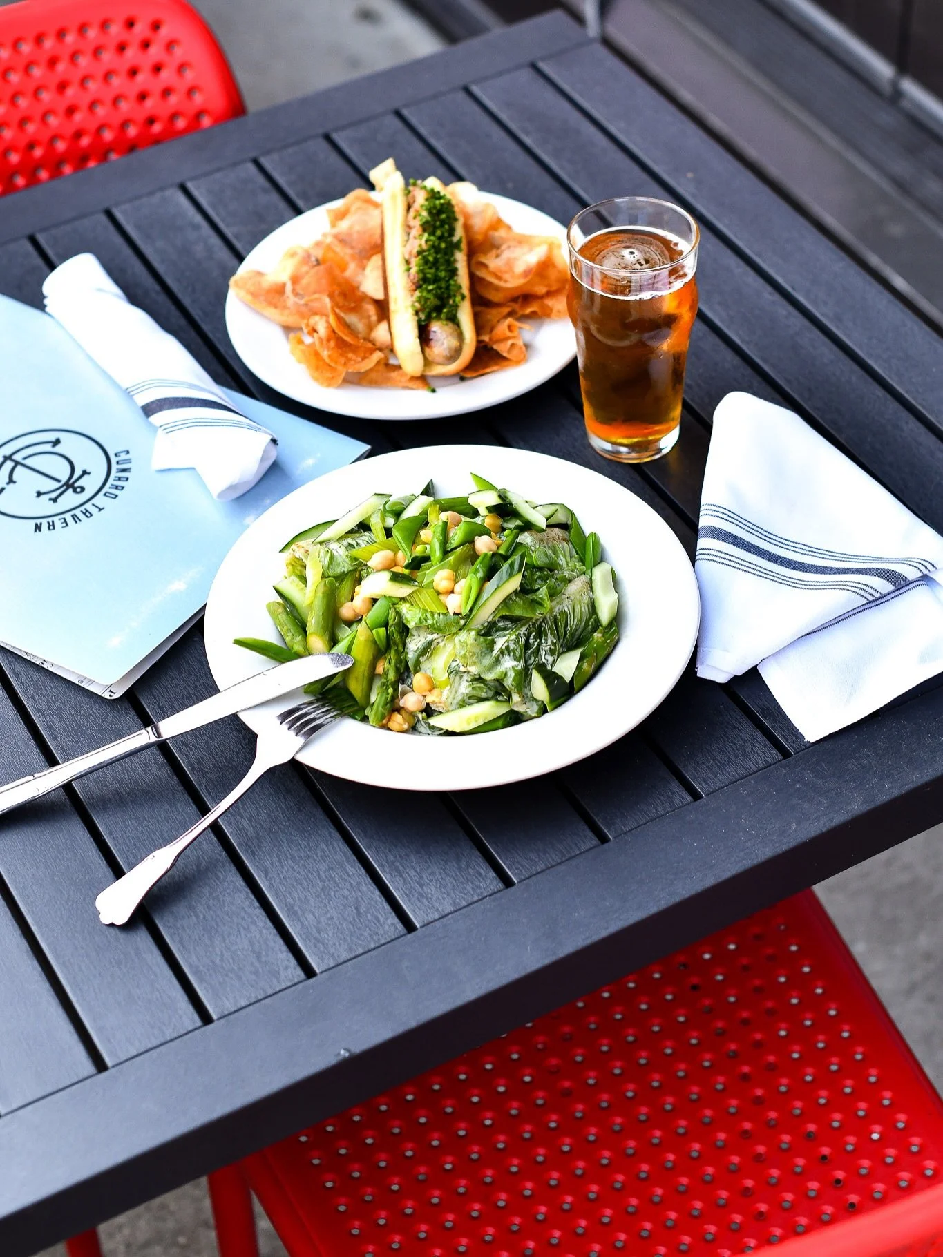 The Greenway Salad tastes better out on our patio ☀️ Made with green vegetables, green goddess dressing, and chickpeas 🥗

#salad #summerfood #eats #bostonfoodies #bosfeed #eastboston #eastieeats #bostonrestaurants