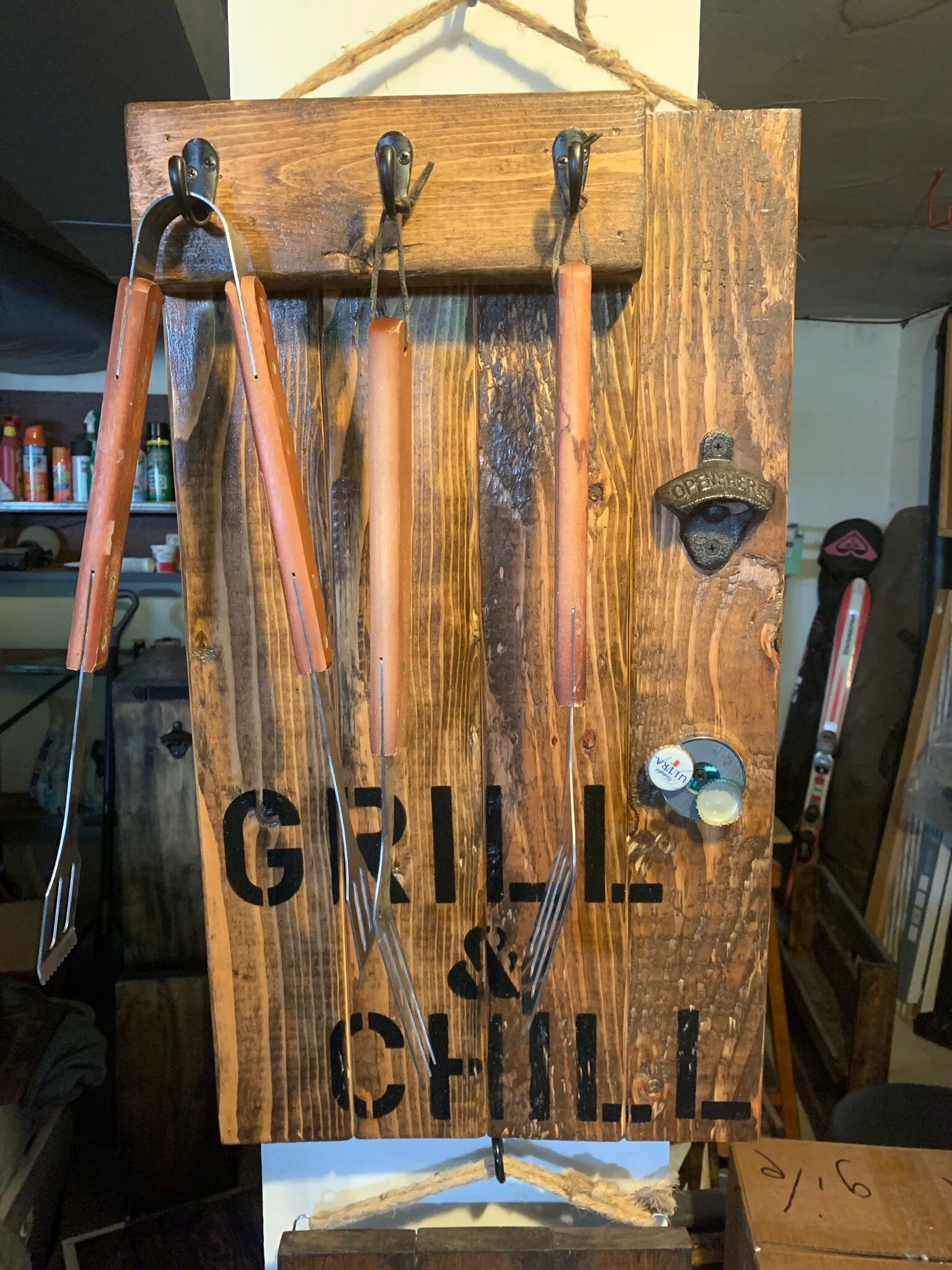 "Grill and Chill" Utensil Storage