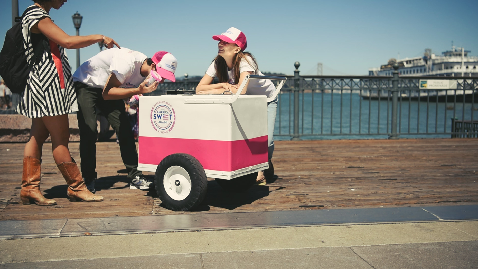 We purchased a classic ice cream cart, restored it, and set out to put smiles on faces. Our "Sweet Team" travelled around the city, brightening days with the gift of surprise ice cream. We captured authentic reactions and moments of joy of film, which was compiled into campaign photos and video content that we shared out on a weekly basis via Baskin-Robbins' social channels.