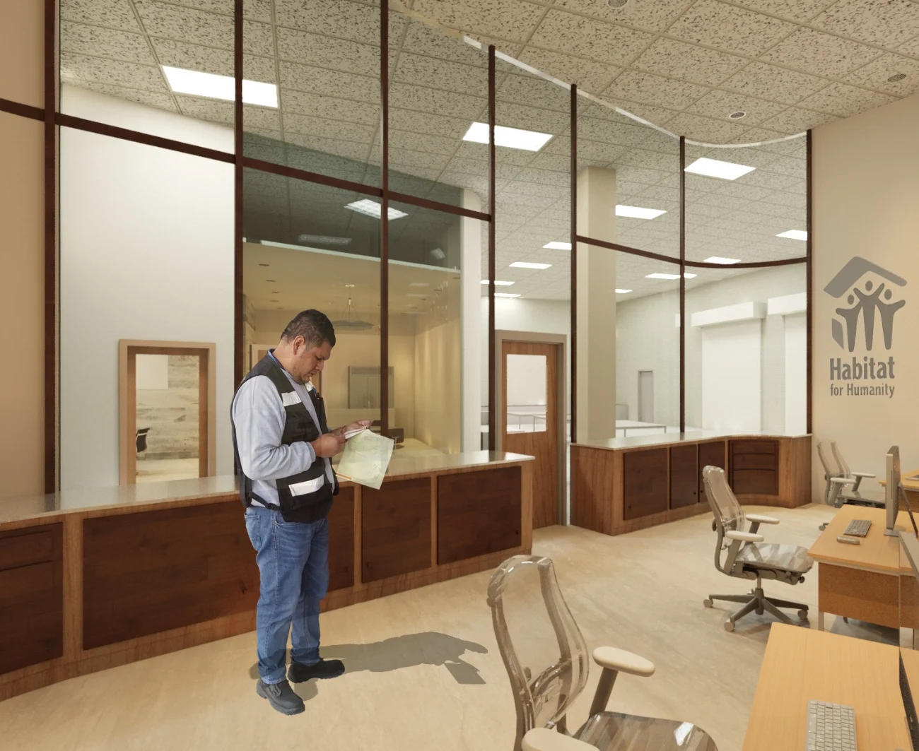 Logistics office in the service division