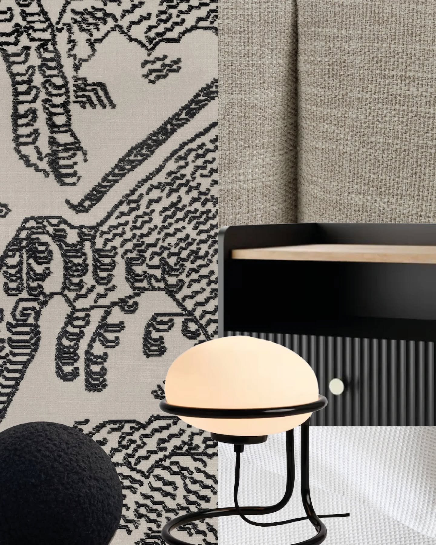 CONCEPT MATERIALS &amp; TEXTURES | Project: North Finchley 

---

Curating a space is more than pairing pieces&mdash;it&rsquo;s about storytelling through texture, tone, and timeless design. 

Here, every detail plays its part:

The sculptural forms 