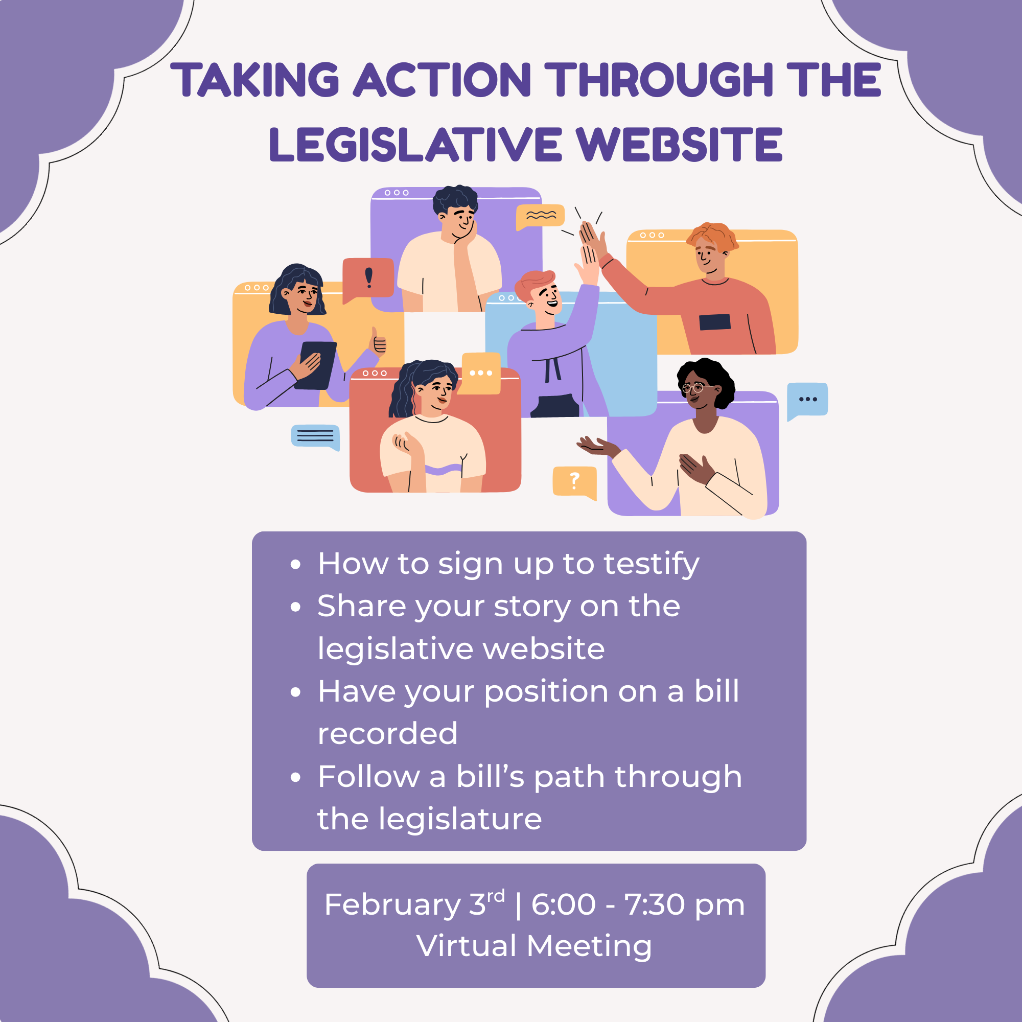 Lobbying Training: How to Take Action Through the Legislative Website