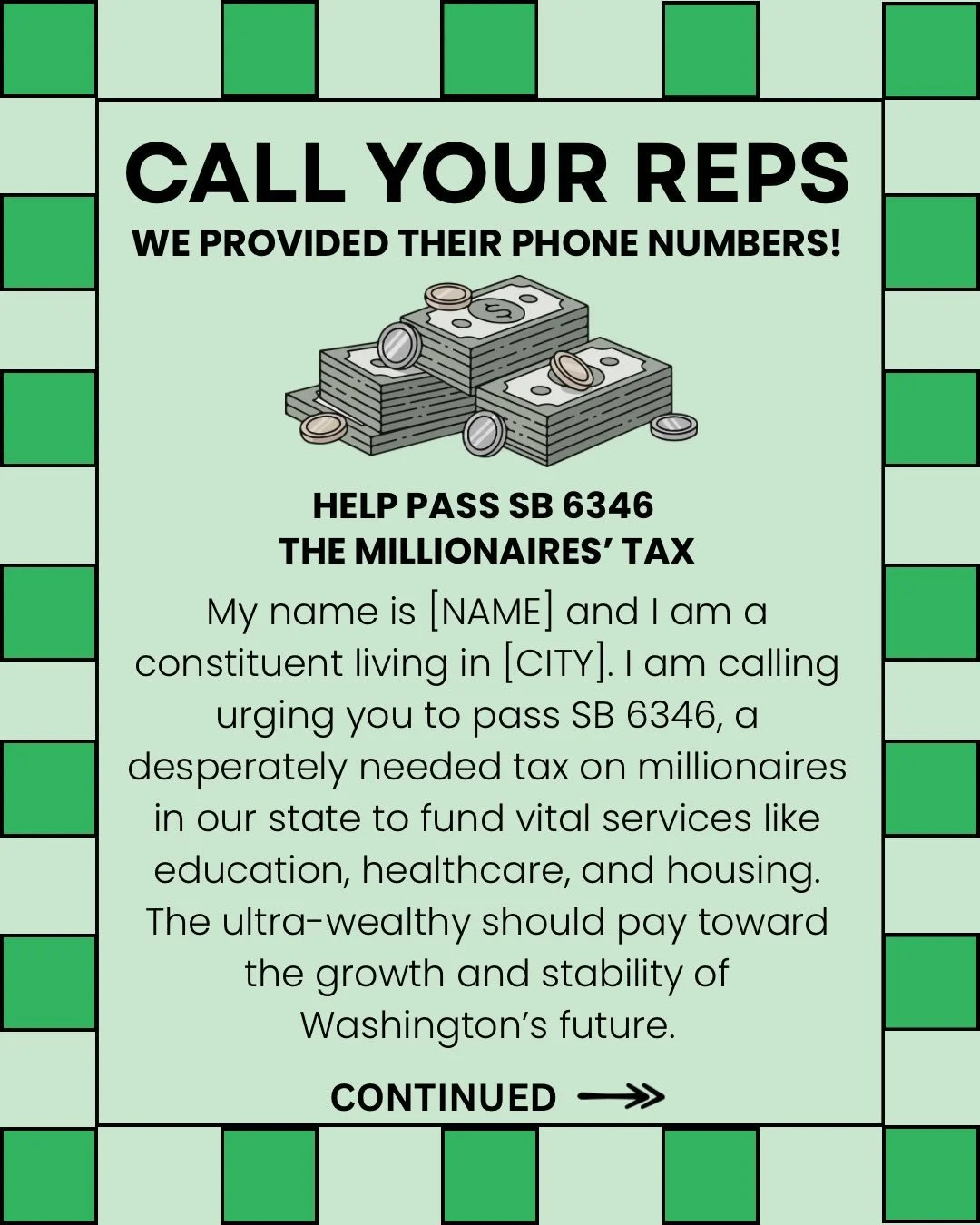 Yes, It&rsquo;s really that urgent ‼️ 
📍Find your District
☎️ Call your State House Reps
🗣️ Tell them our vital public services need SB 6346, a tax on millionaires to help fund the stability and growth of our state.