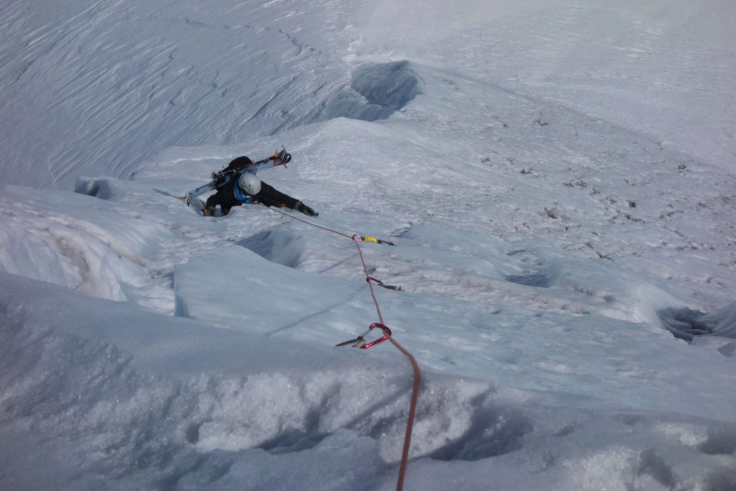 Kate on the crux pitch
