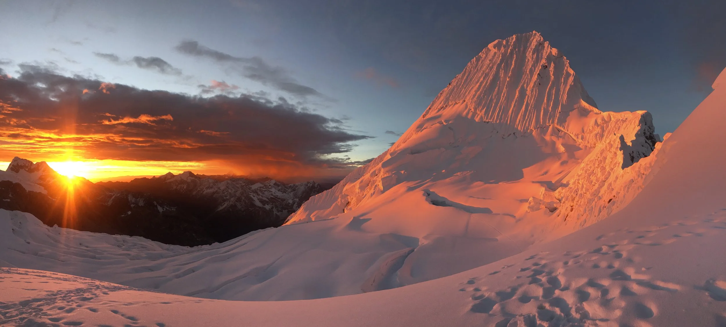 Sunset on Alpamayo