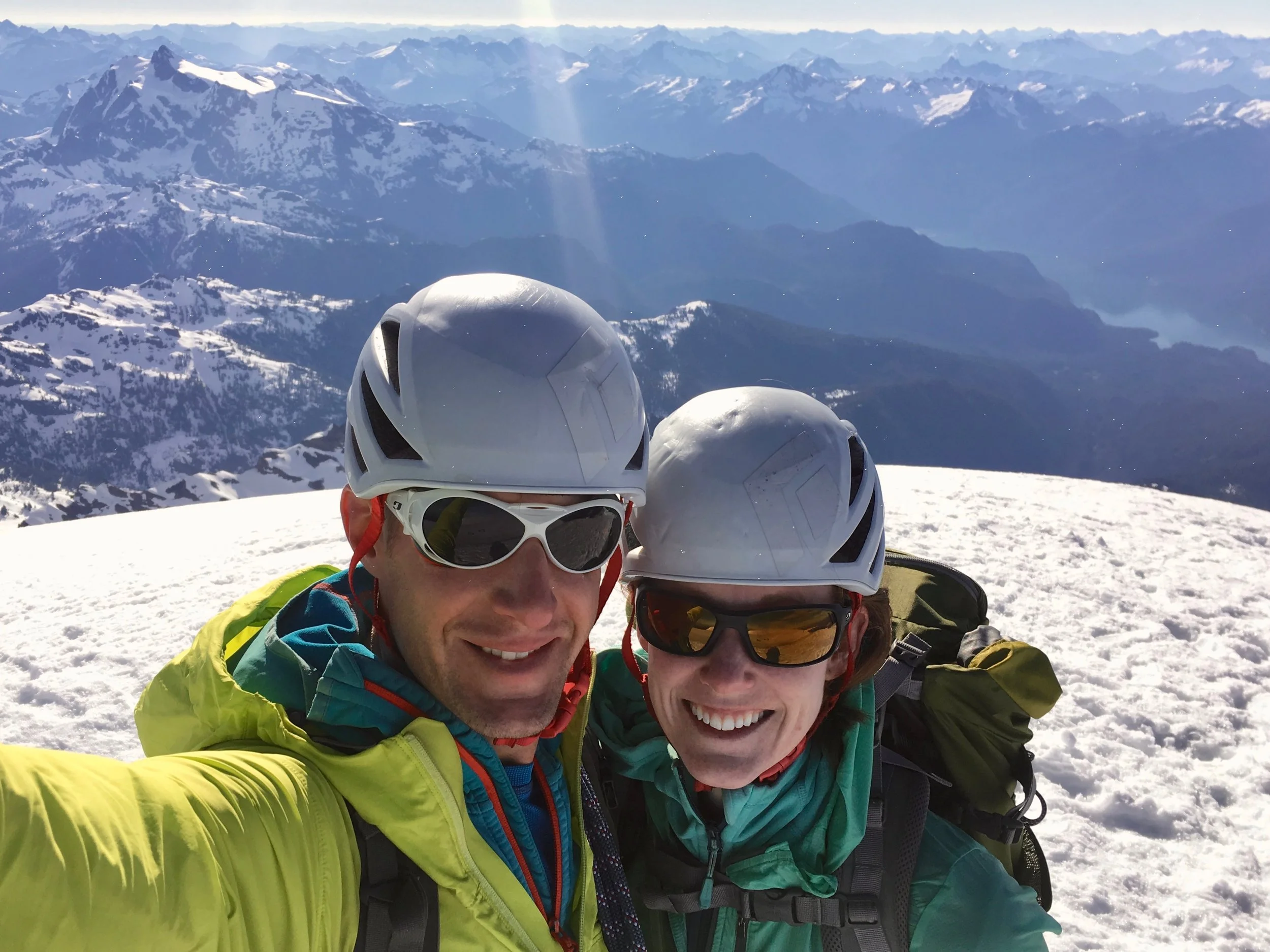 Enjoying the summit views