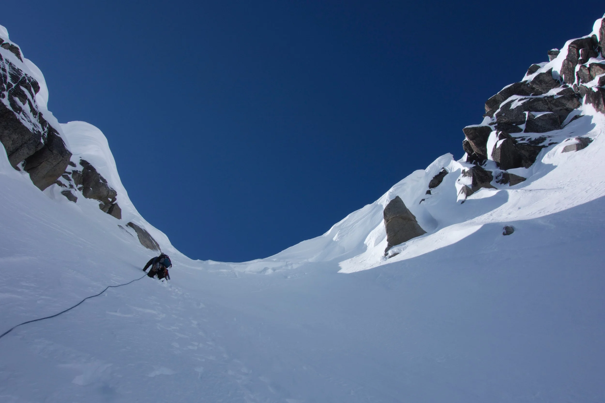 Nearing the cornice