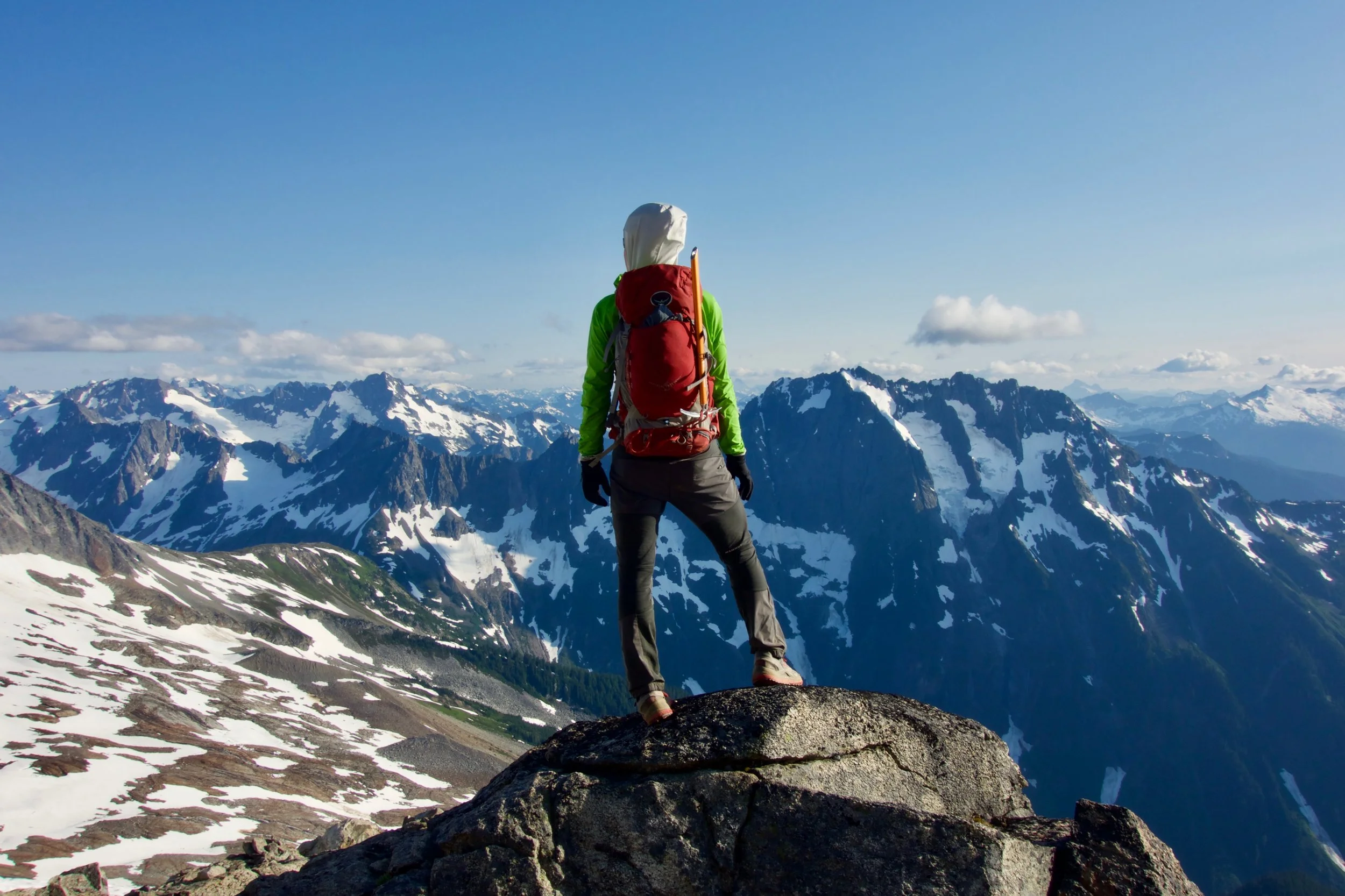 Taking in the view of Rainier, Glacier, Johannesburg, and more