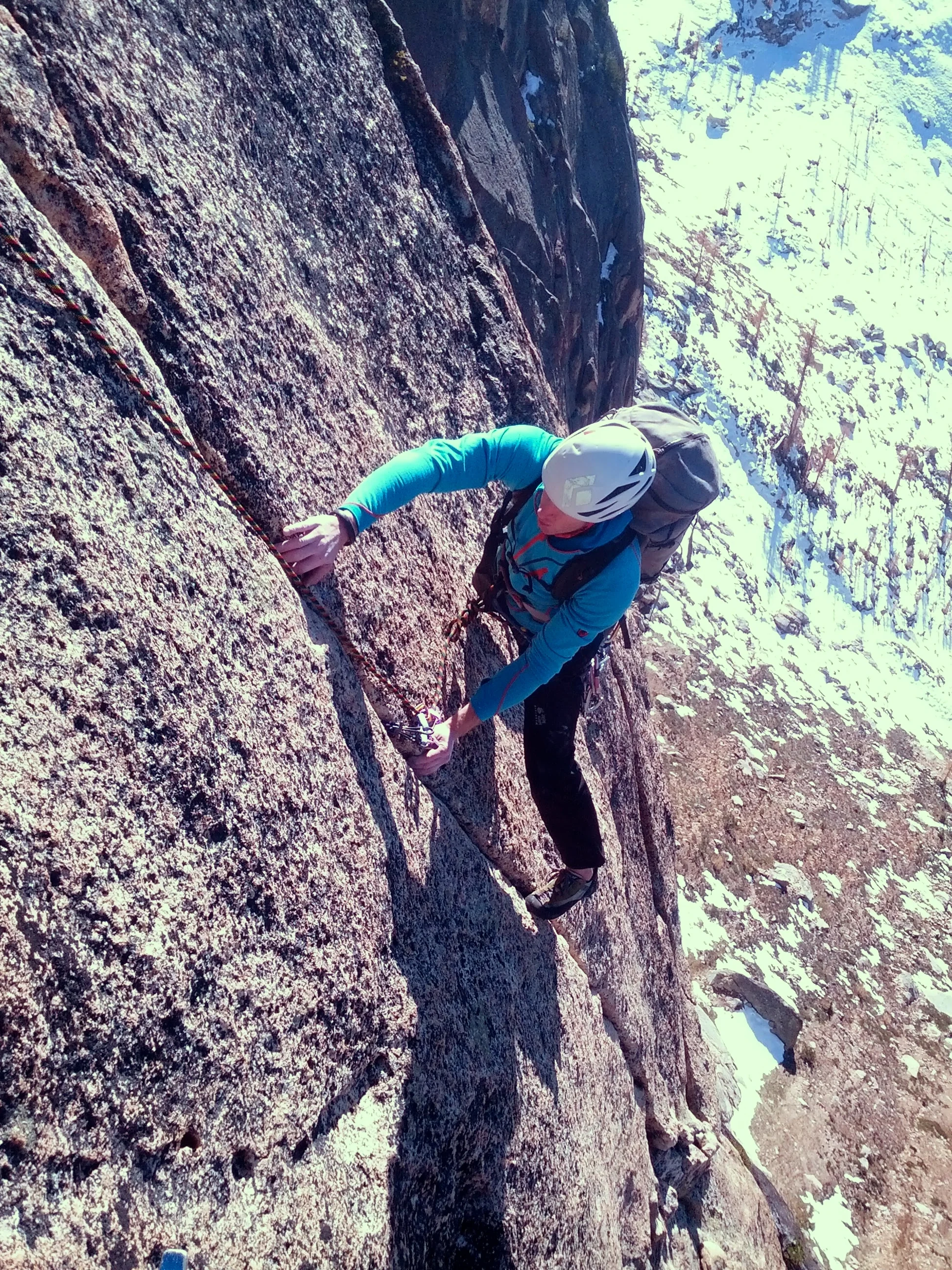 Following on the crux pitch