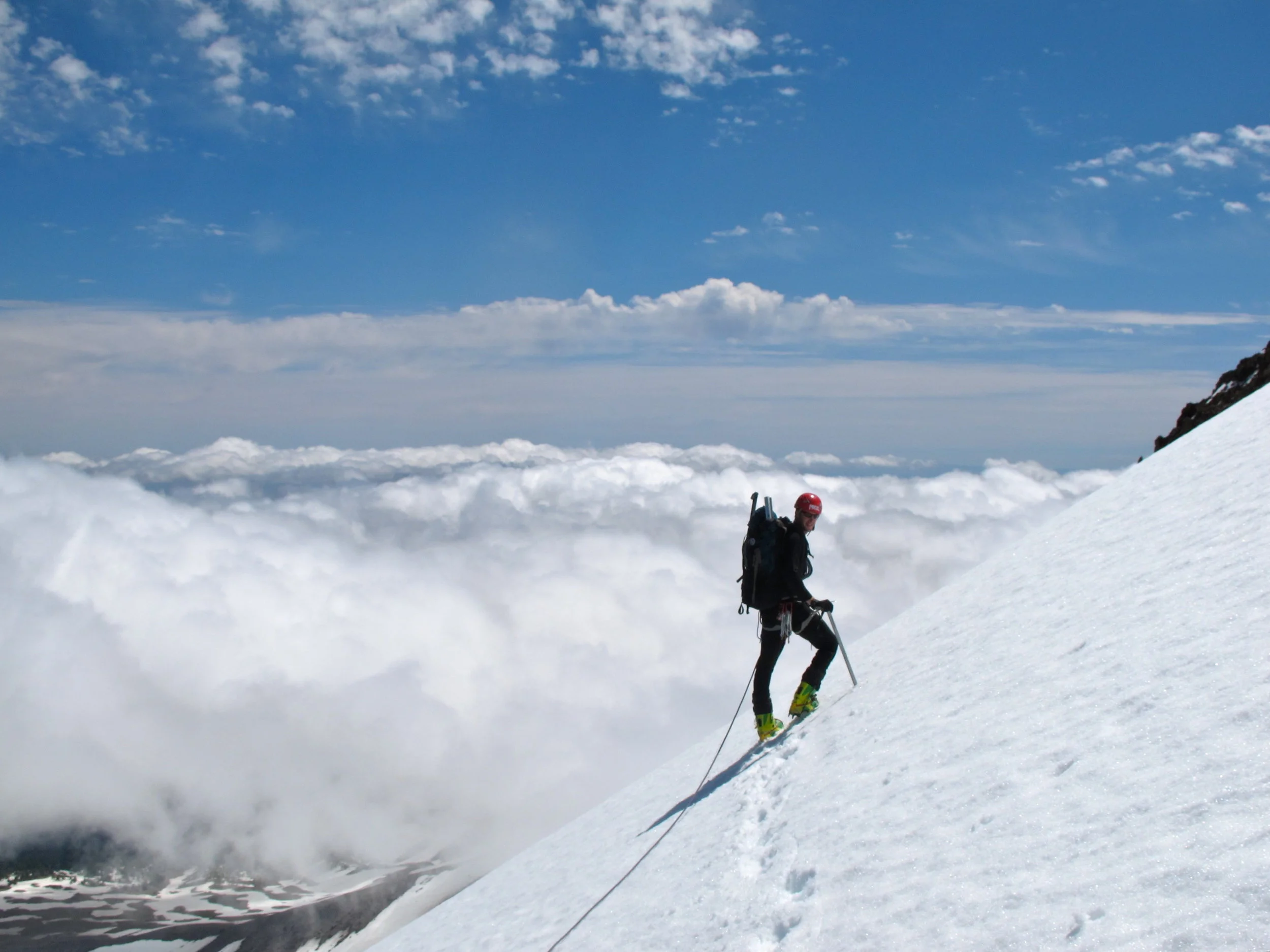 Enjoying a view above the clouds