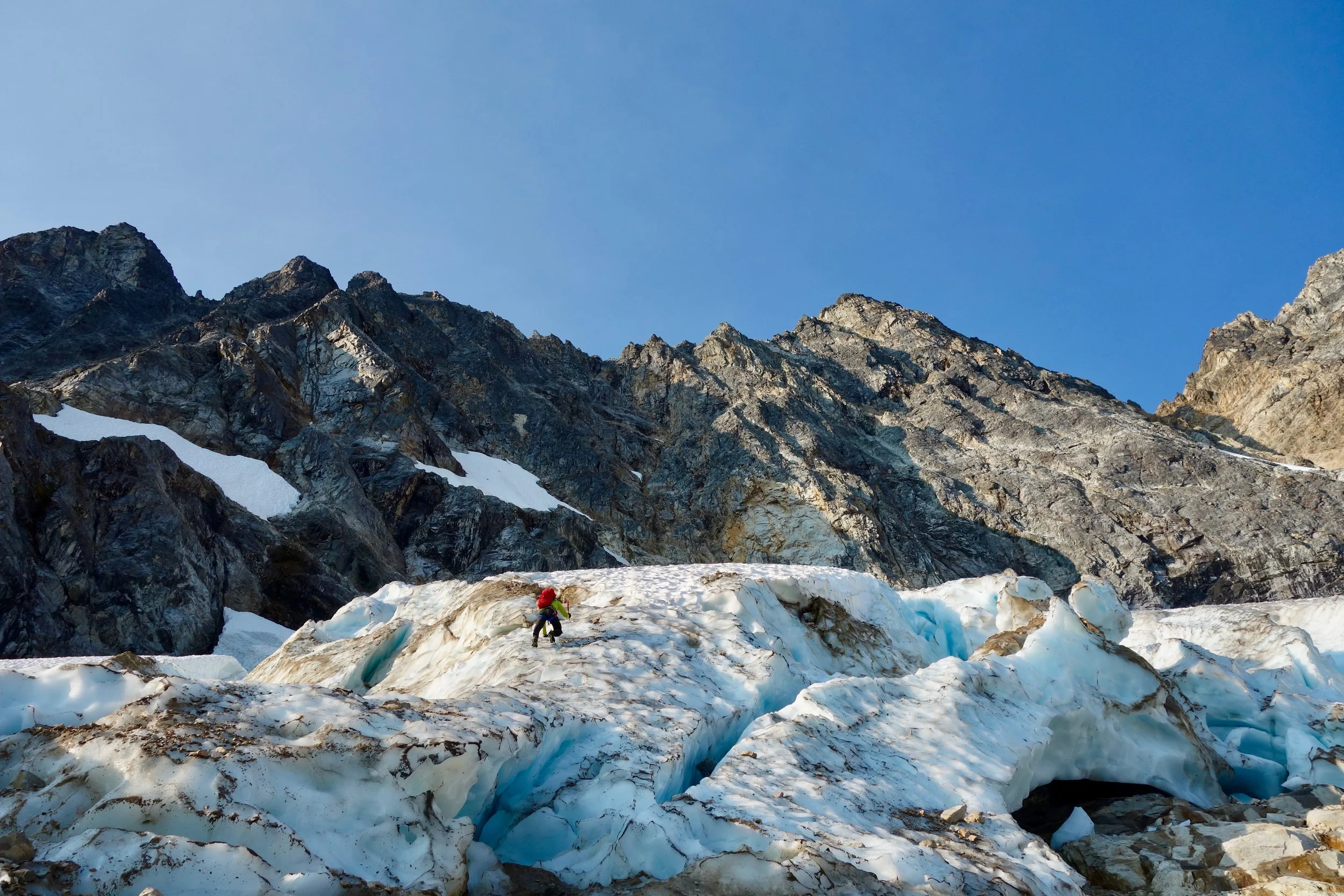 Getting onto the glacier