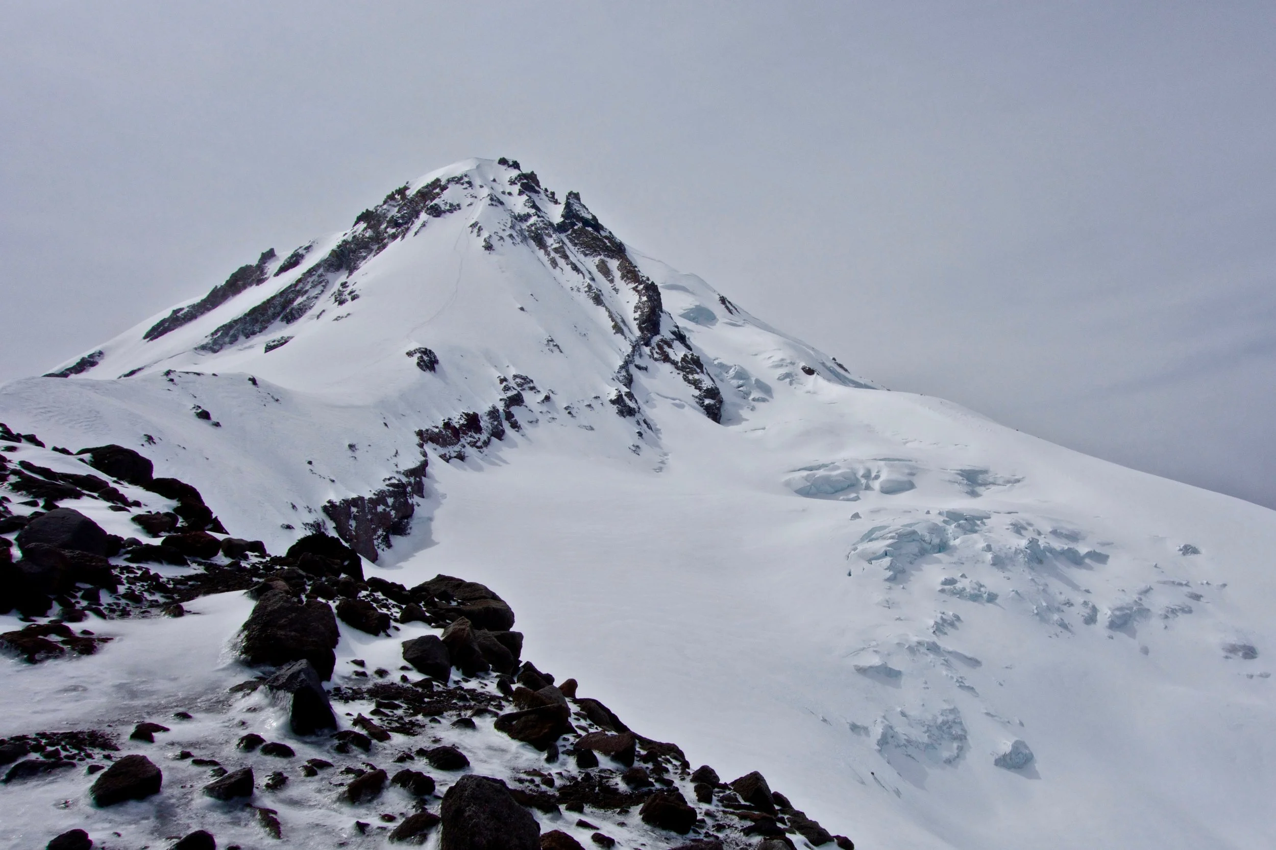 Our descent tracks down Cooper Spur