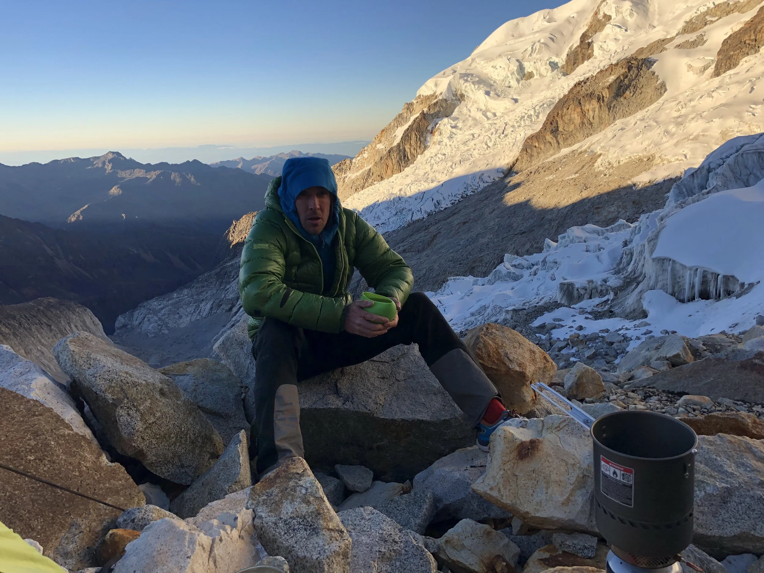 Tea time at camp that evening