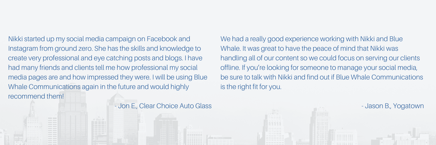 social media with blue whale communications