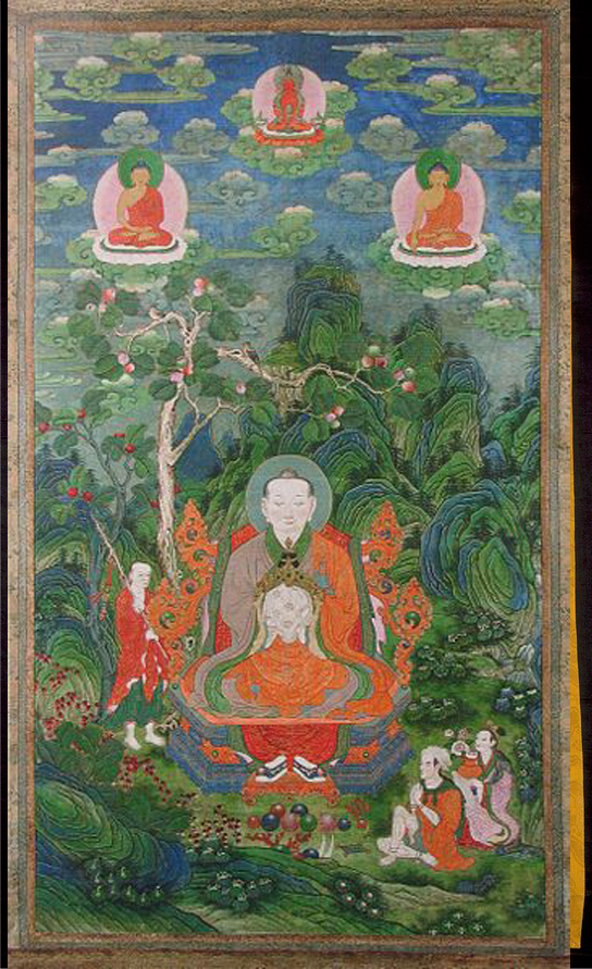   Thangka Chinois  :&nbsp; Arhat Rahula China; Quanlong period (1736 - 1795). Source: Rubin Museum 