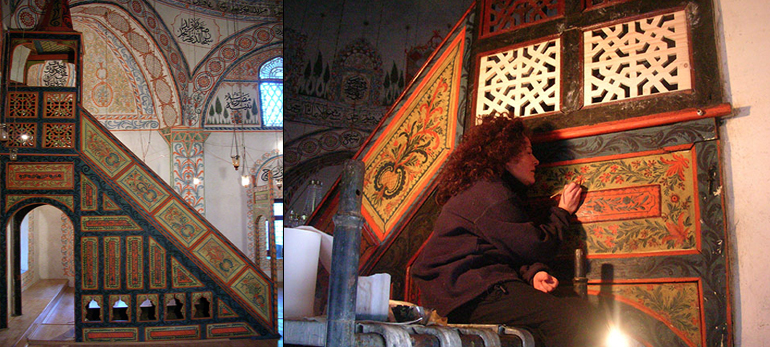  Au service de l’ UNESCO : Chantier de restauration, Hadum Mosquée, Gjalova Kossovo 