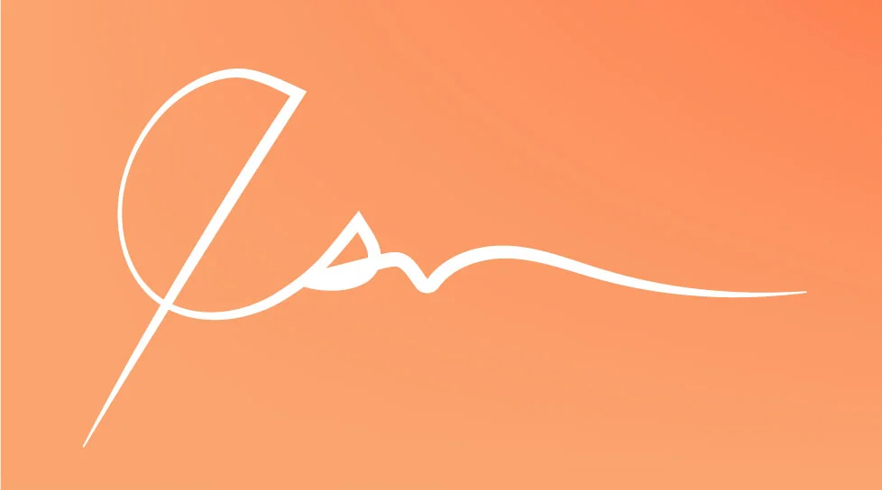 This is my mom's signature, which I turned into her brand mark.