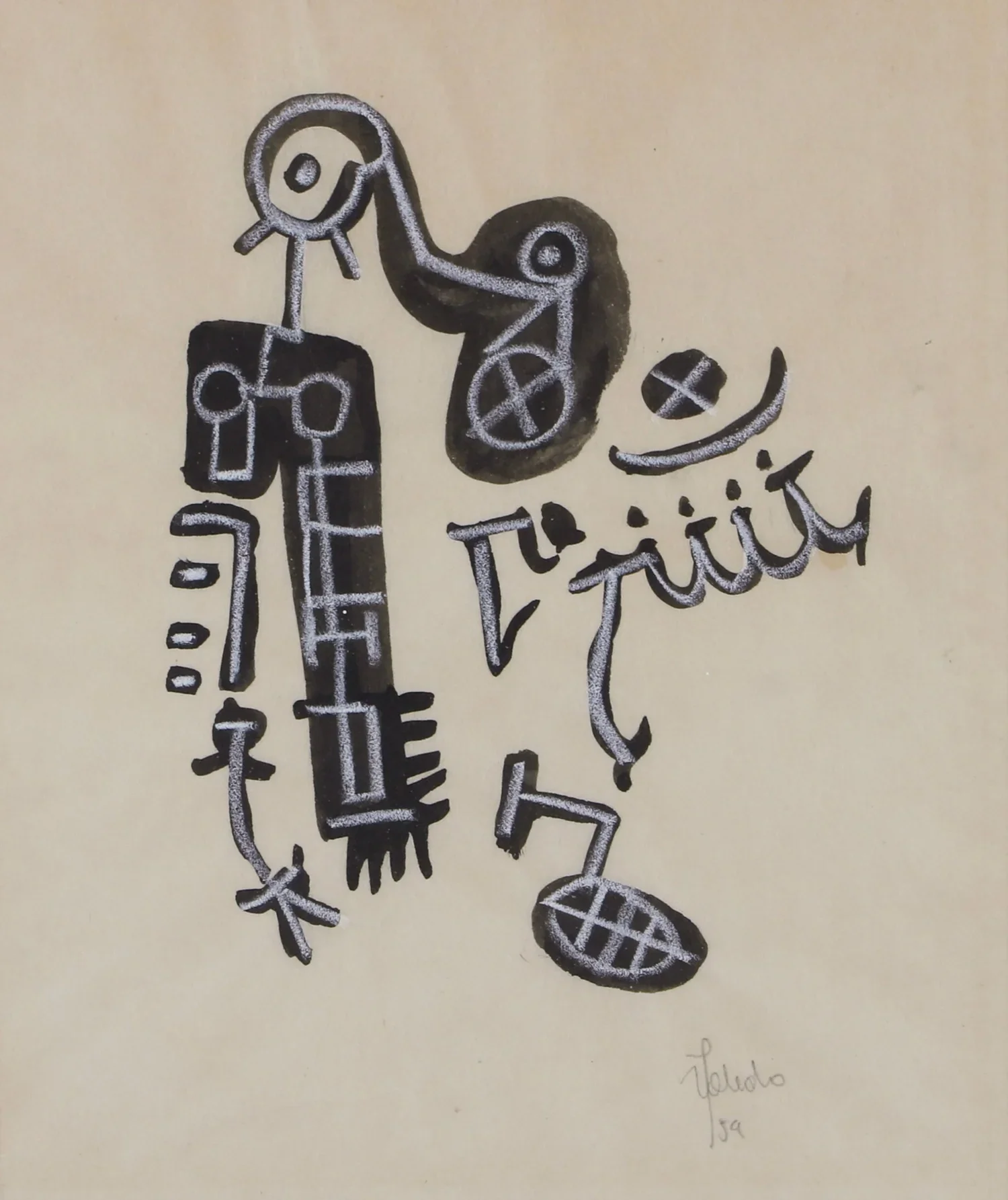 "Untitled (Biomorphic Abstraction in Black and White)"