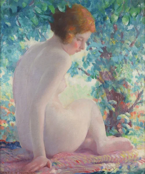 "Untitled (Nude Woman Peering Out Window"