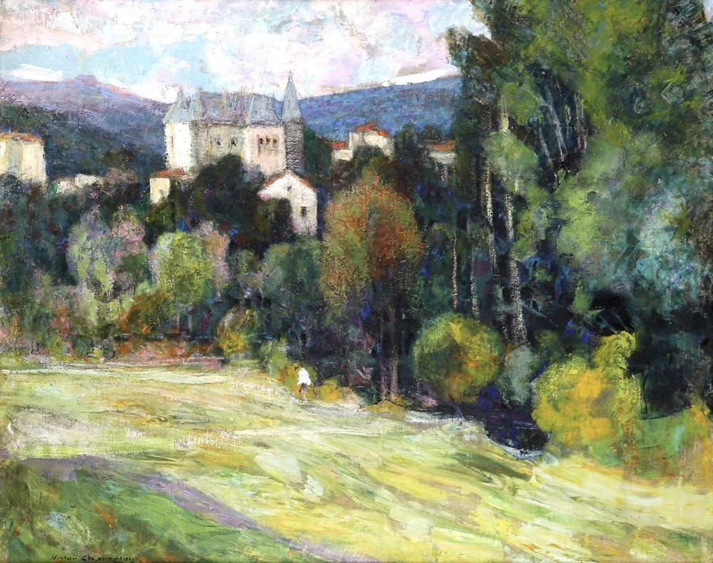 Untitled (Castle Behind Trees)