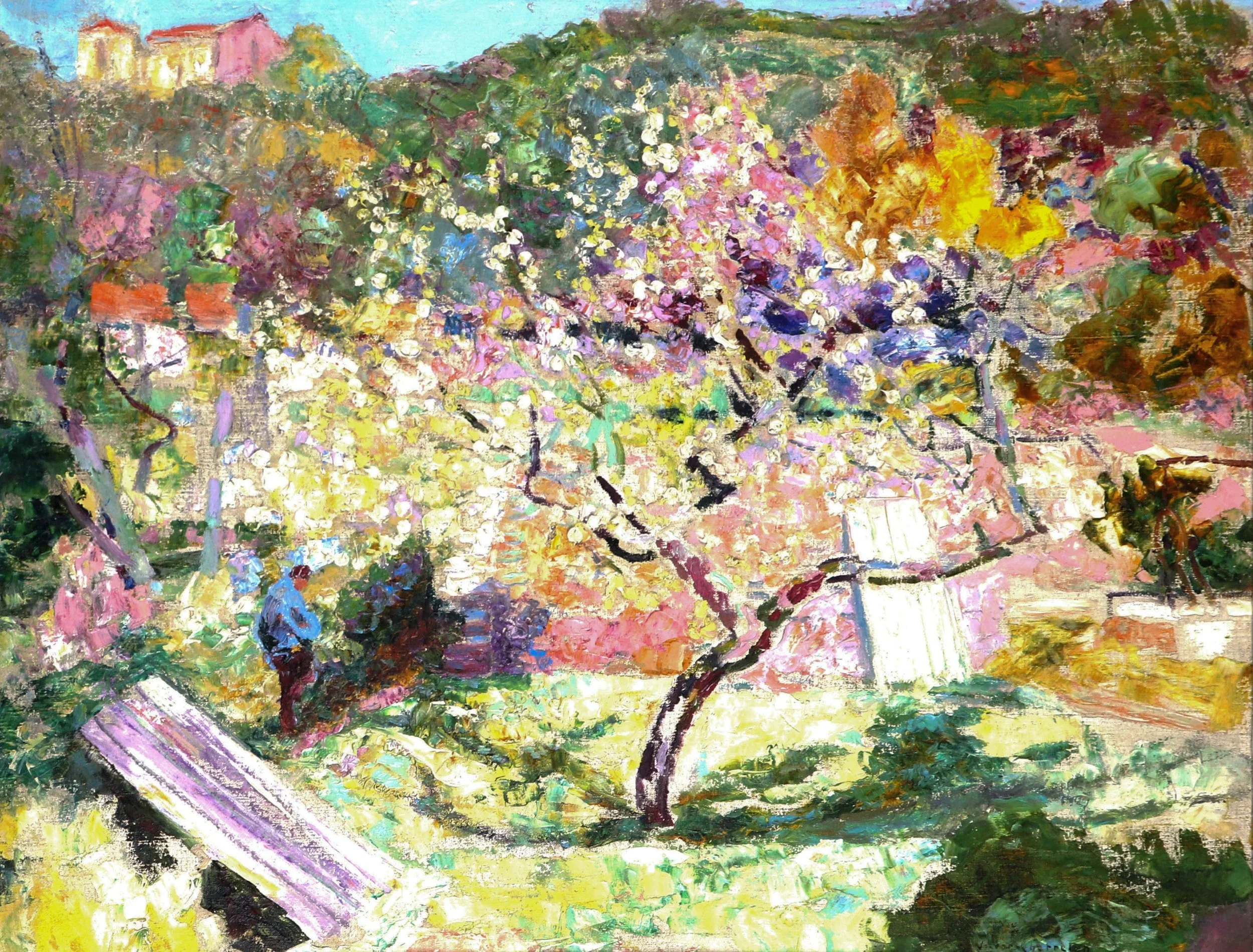 Untitled (Blossom Tree in Vineyard)