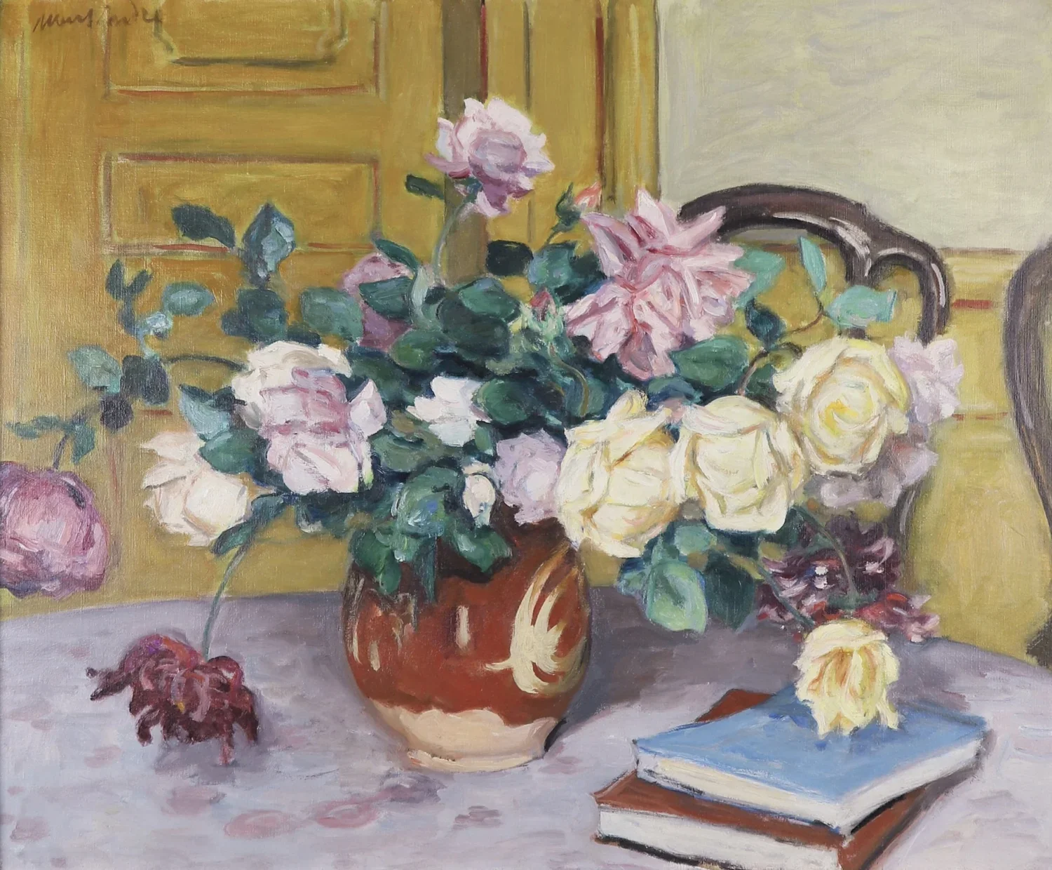 "Roses dans un Pot Rouge"