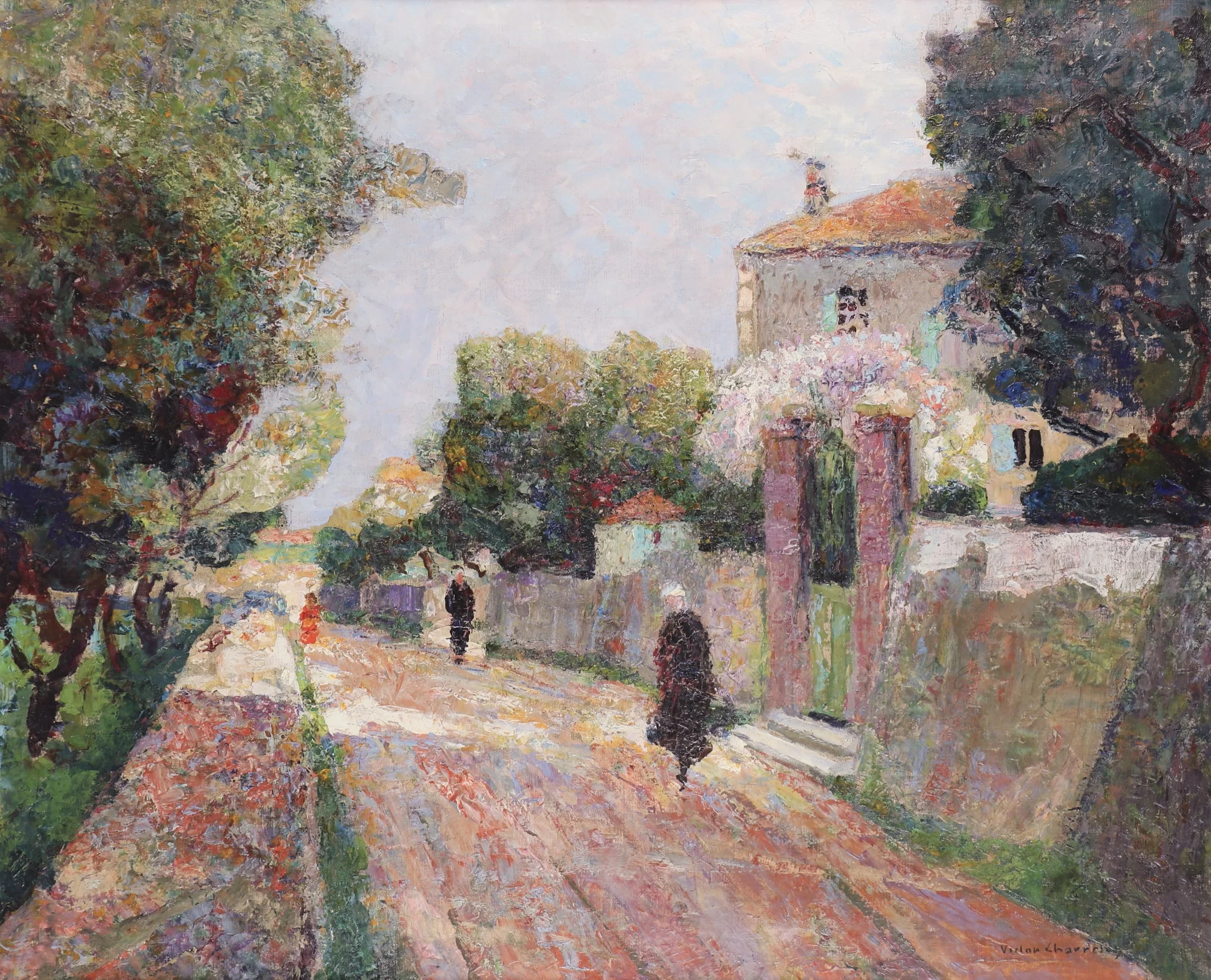 "Route de village ensoleillée/Provincial Street Scene"