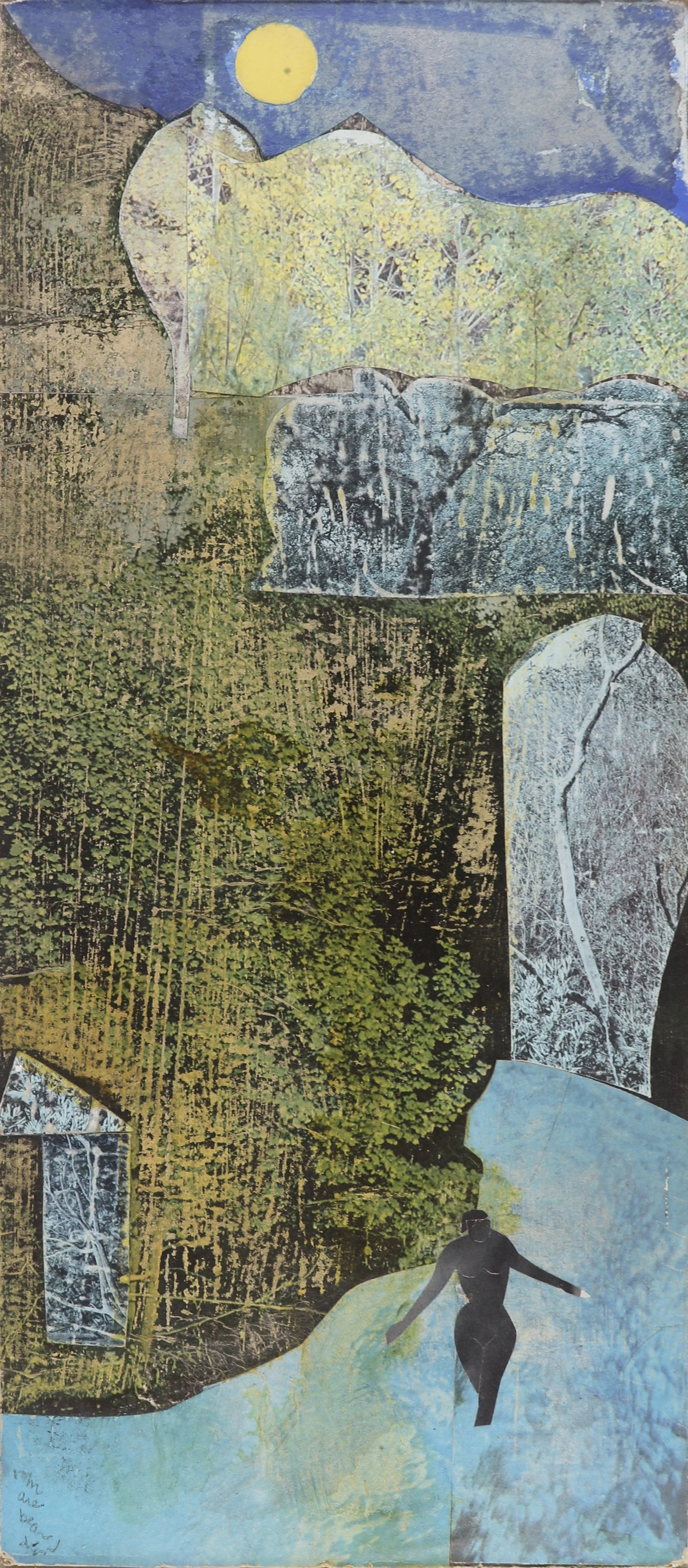 Romare Bearden, "Untitled (Girl in Pond)"
