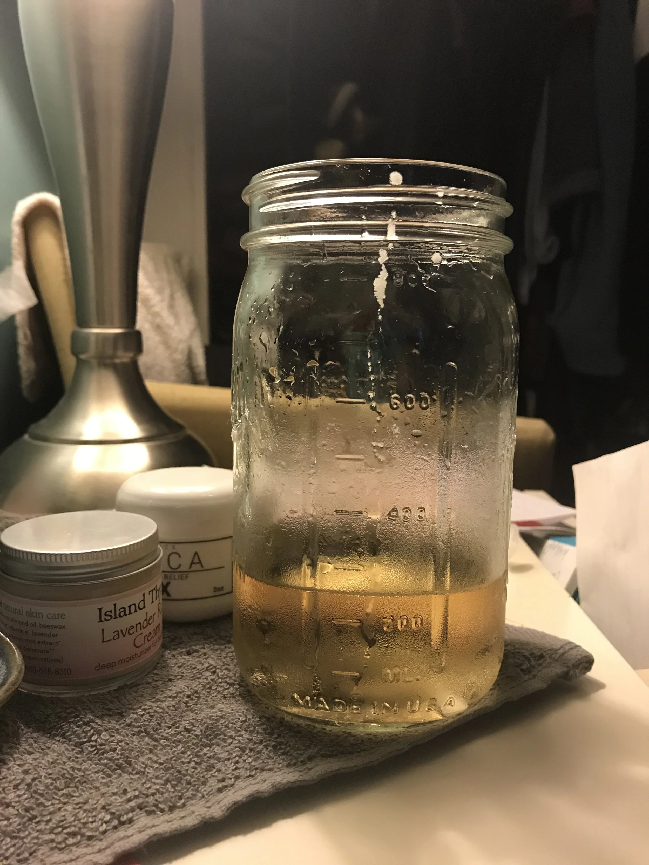 This is the ginger ale that also has the last of the miralax that I’m trying to down before I leave the house at noon.