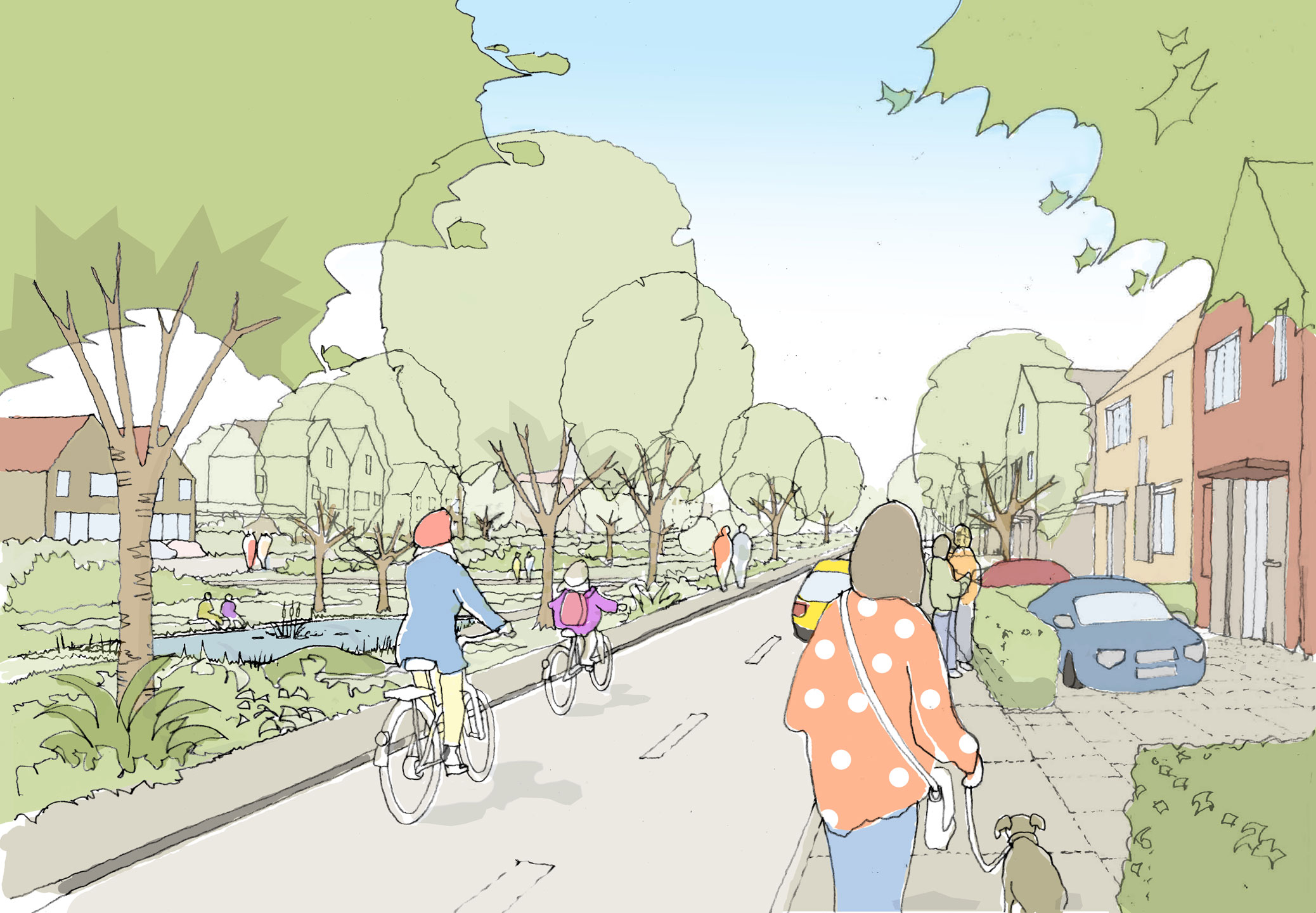 Grasmere Gardens - Green Corridor Sketch