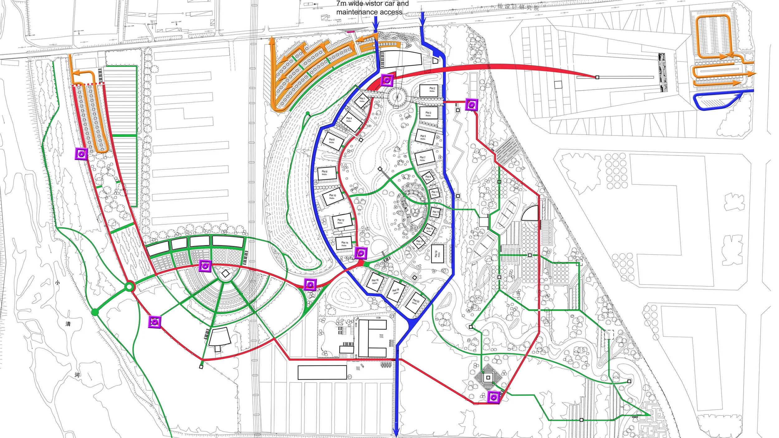 Chinese Green Building Park - Transport