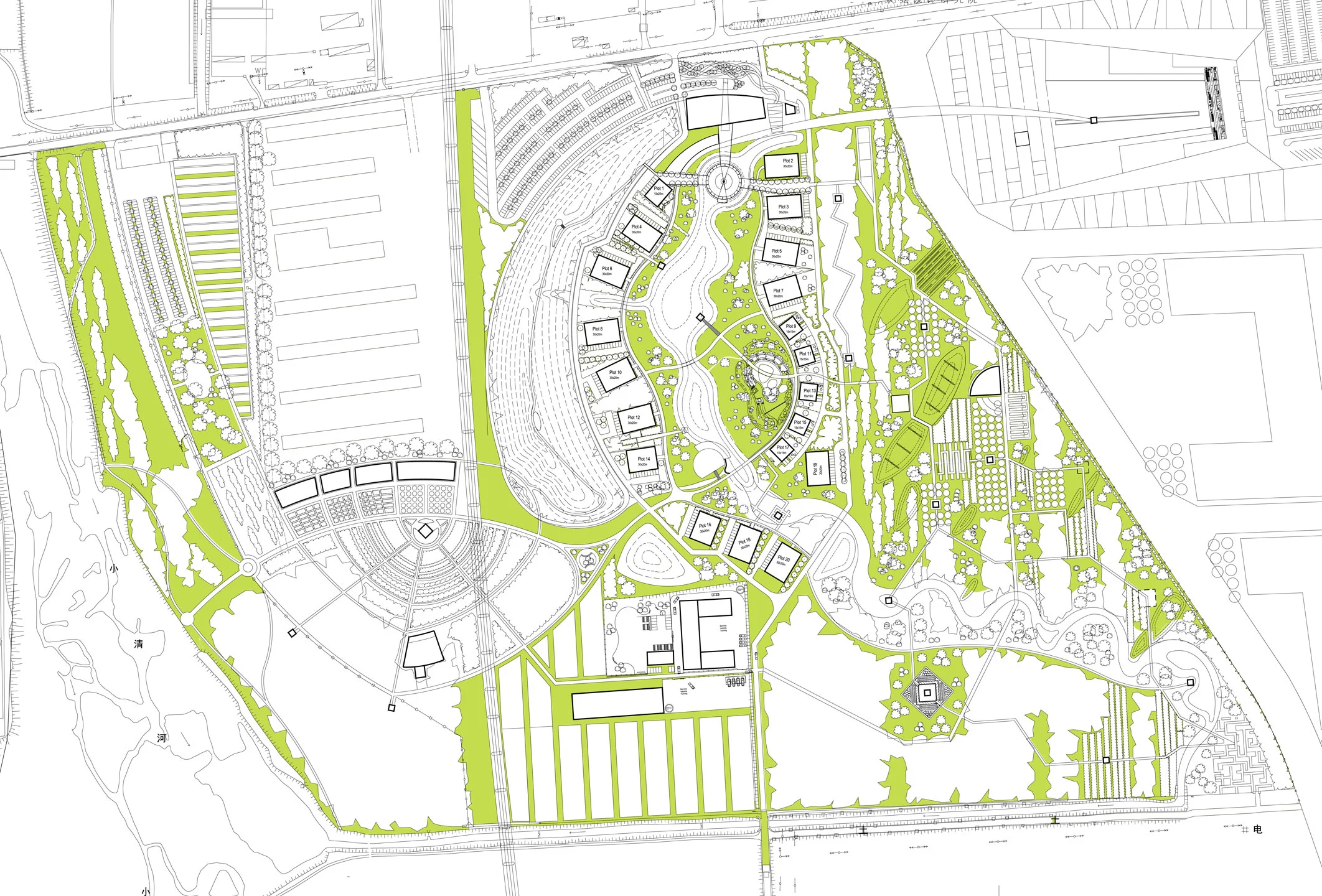 Chinese Green Building Park - Meadow Zones