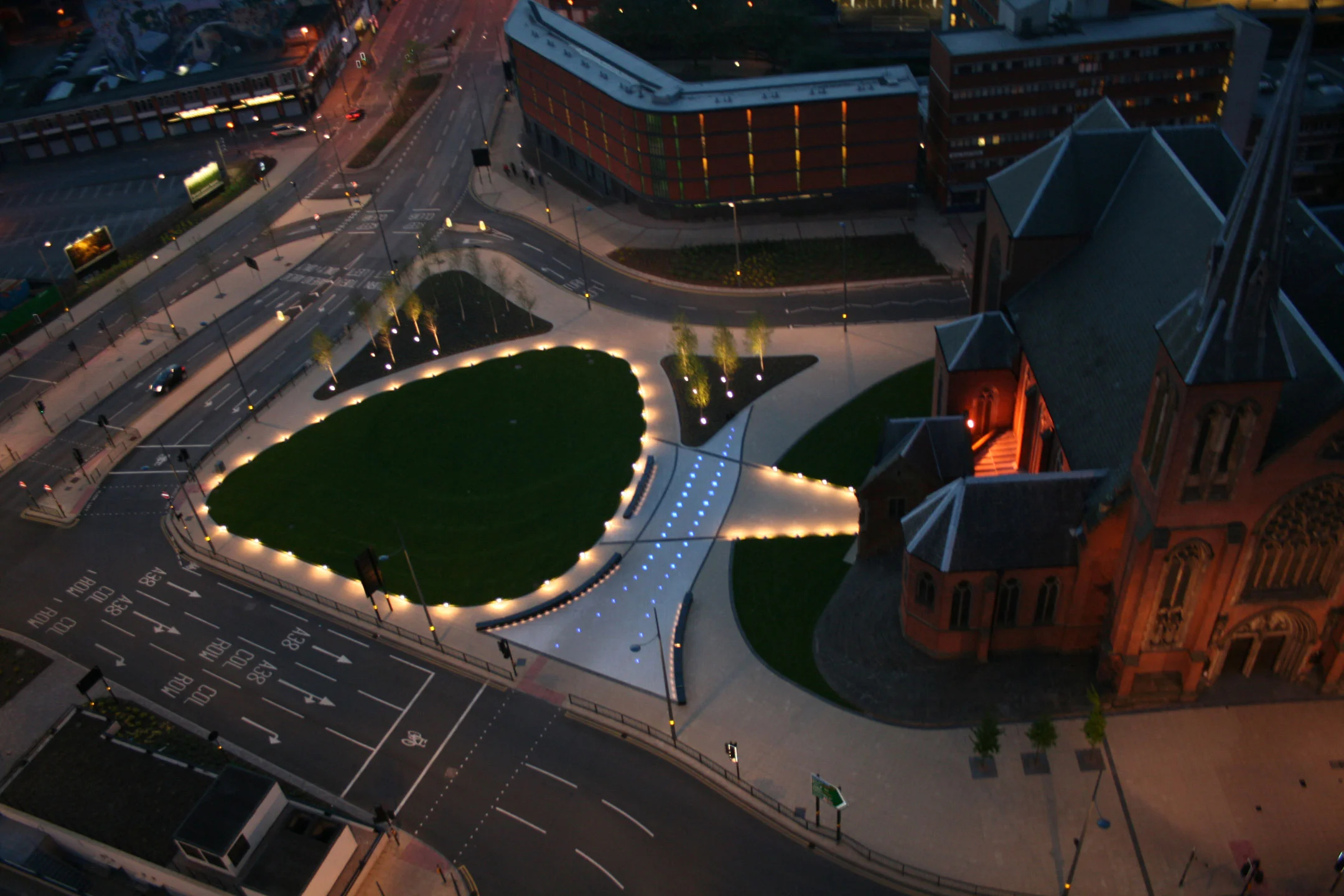 St Chads Square - Aerial Night