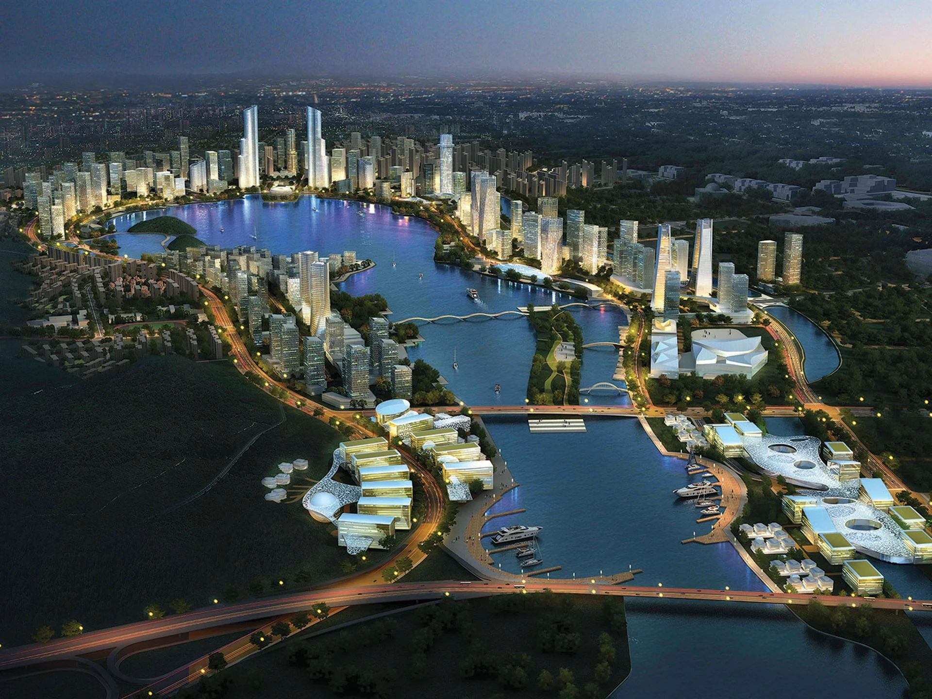 Living Lattice, Meixi Lake Eco-City China