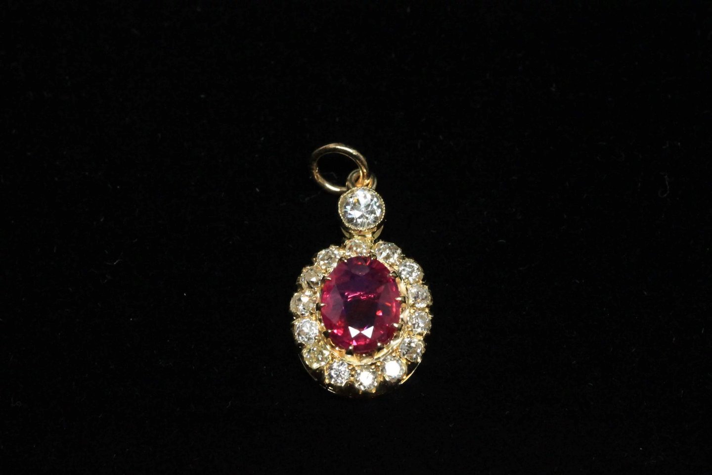 Unheated Ruby and Antique Diamond Pendant (GIA), 18K gold (1).jpeg