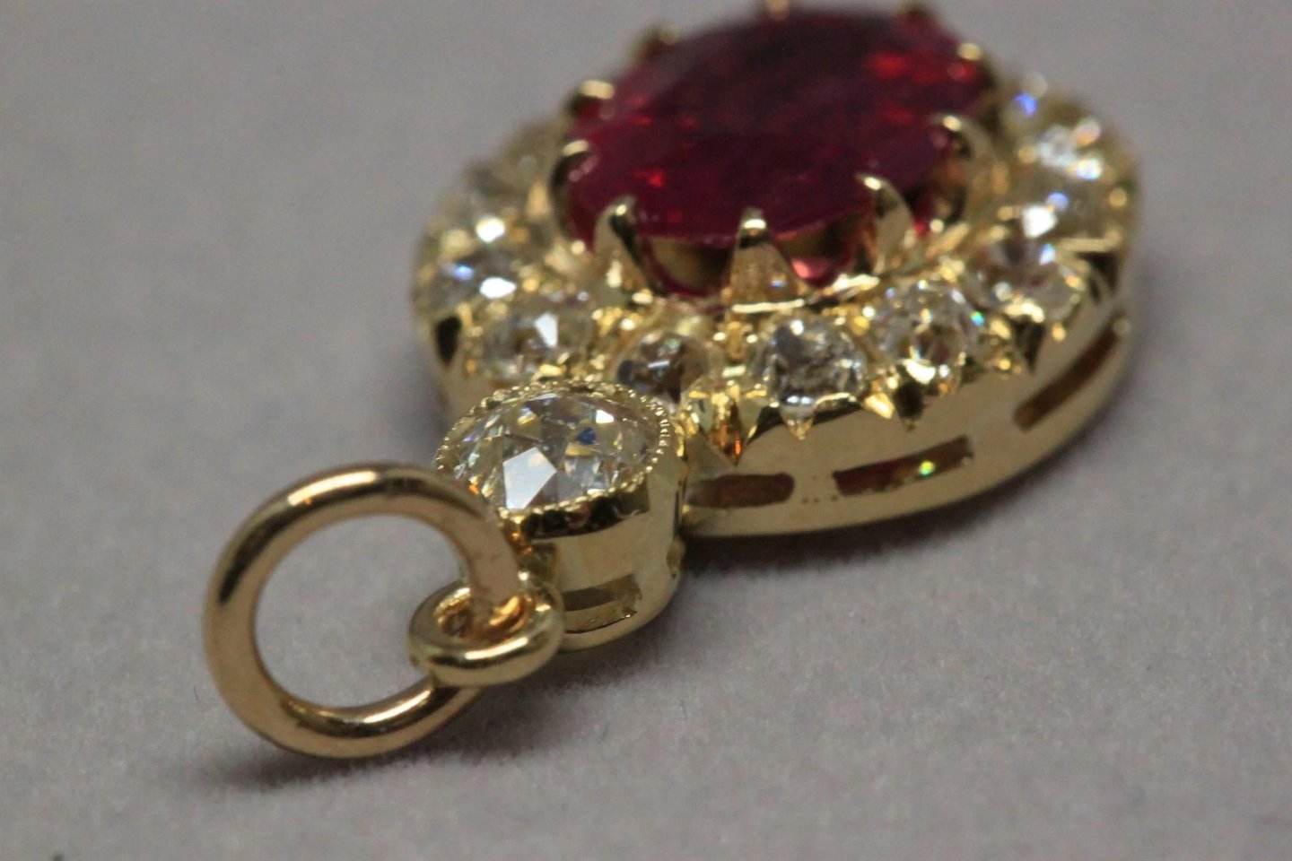 Unheated Ruby and Antique Diamond Pendant (GIA), 18K gold (4).jpeg