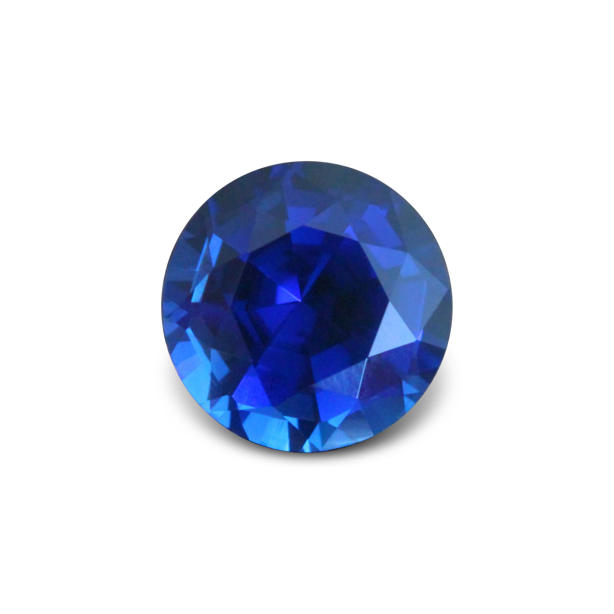 blue sapphire round gem cut