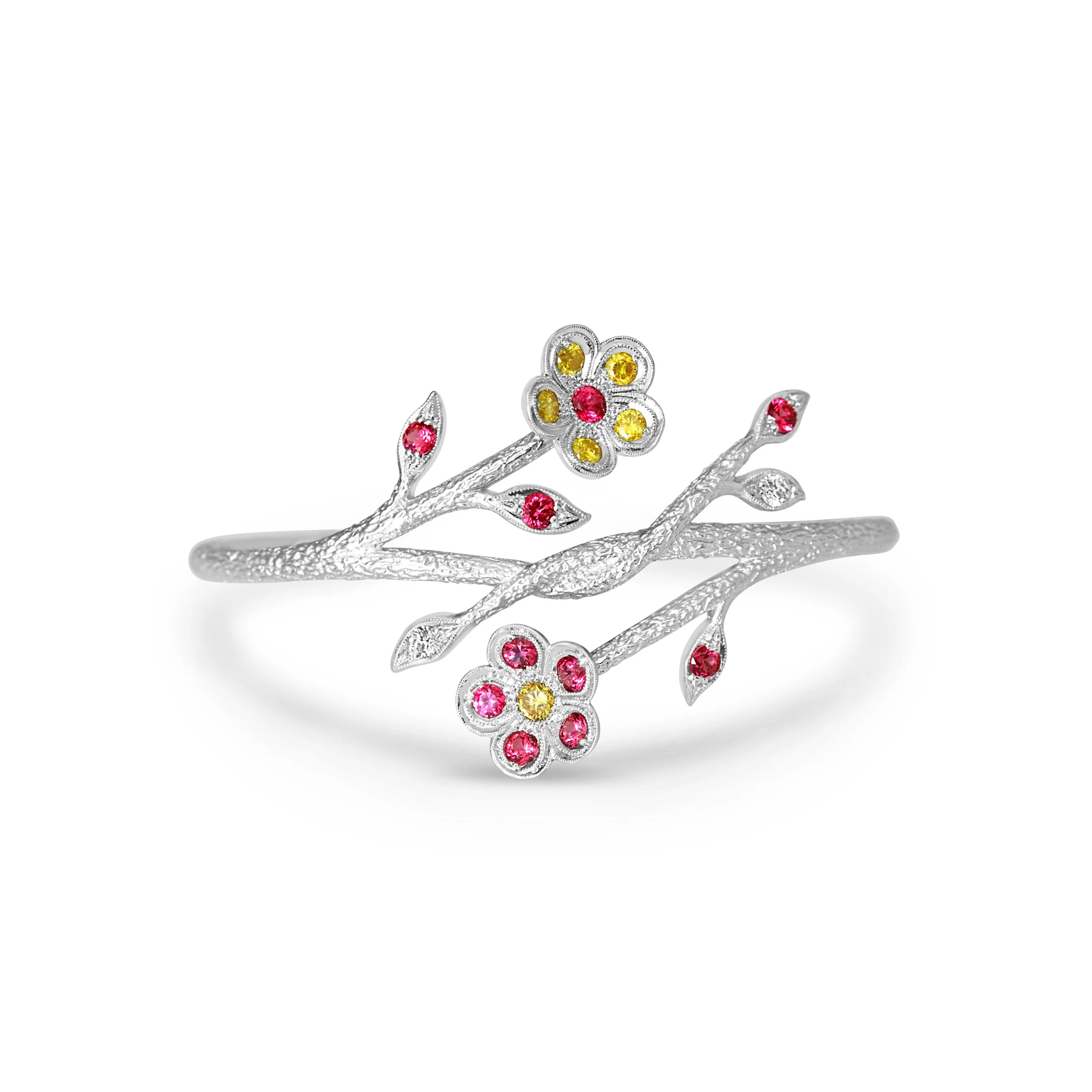 Bespoke Platinum Bangle Bracelet Pink Spinel.jpg