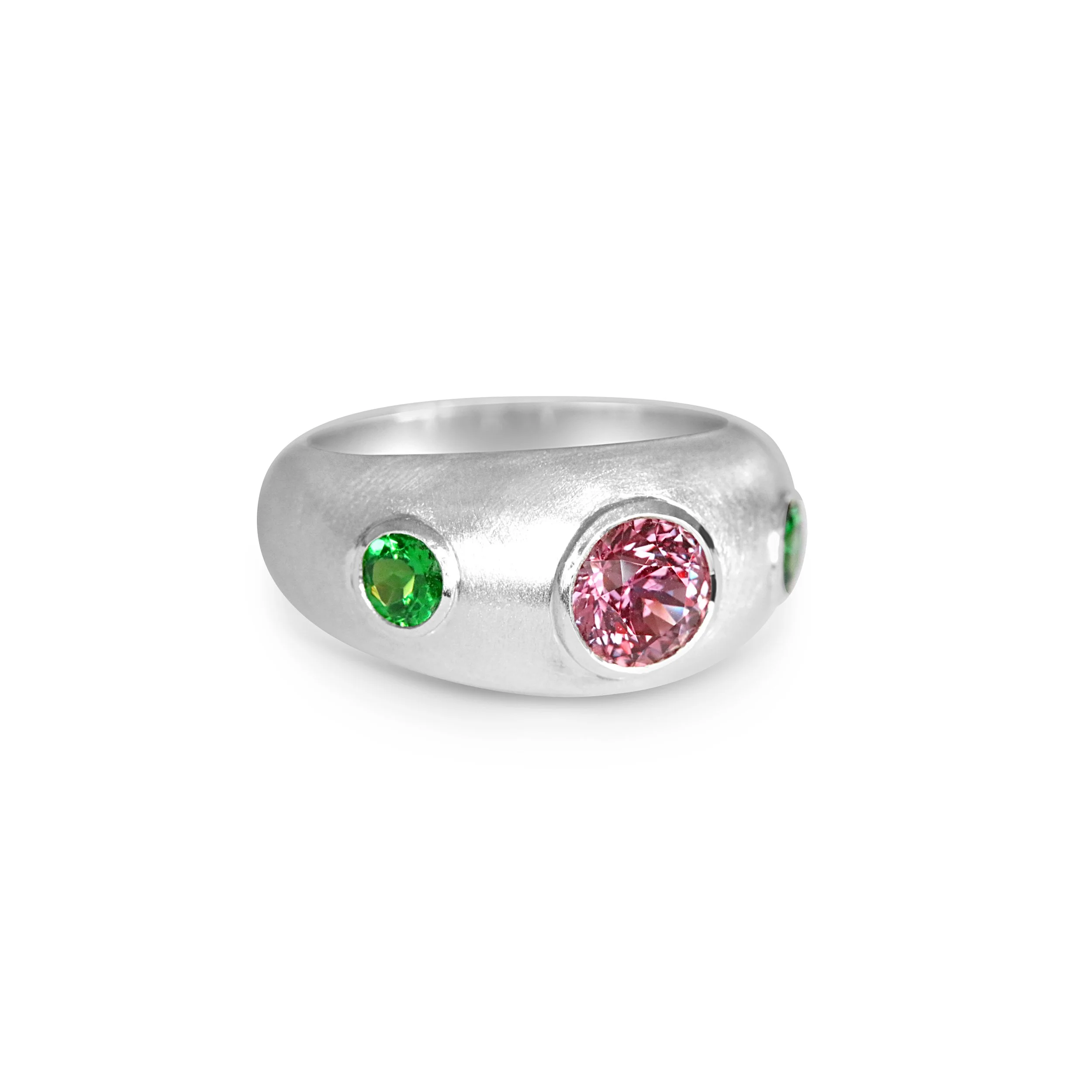 Bespoke Tourmaline Tsavorite Platinum Mens Ring.jpg