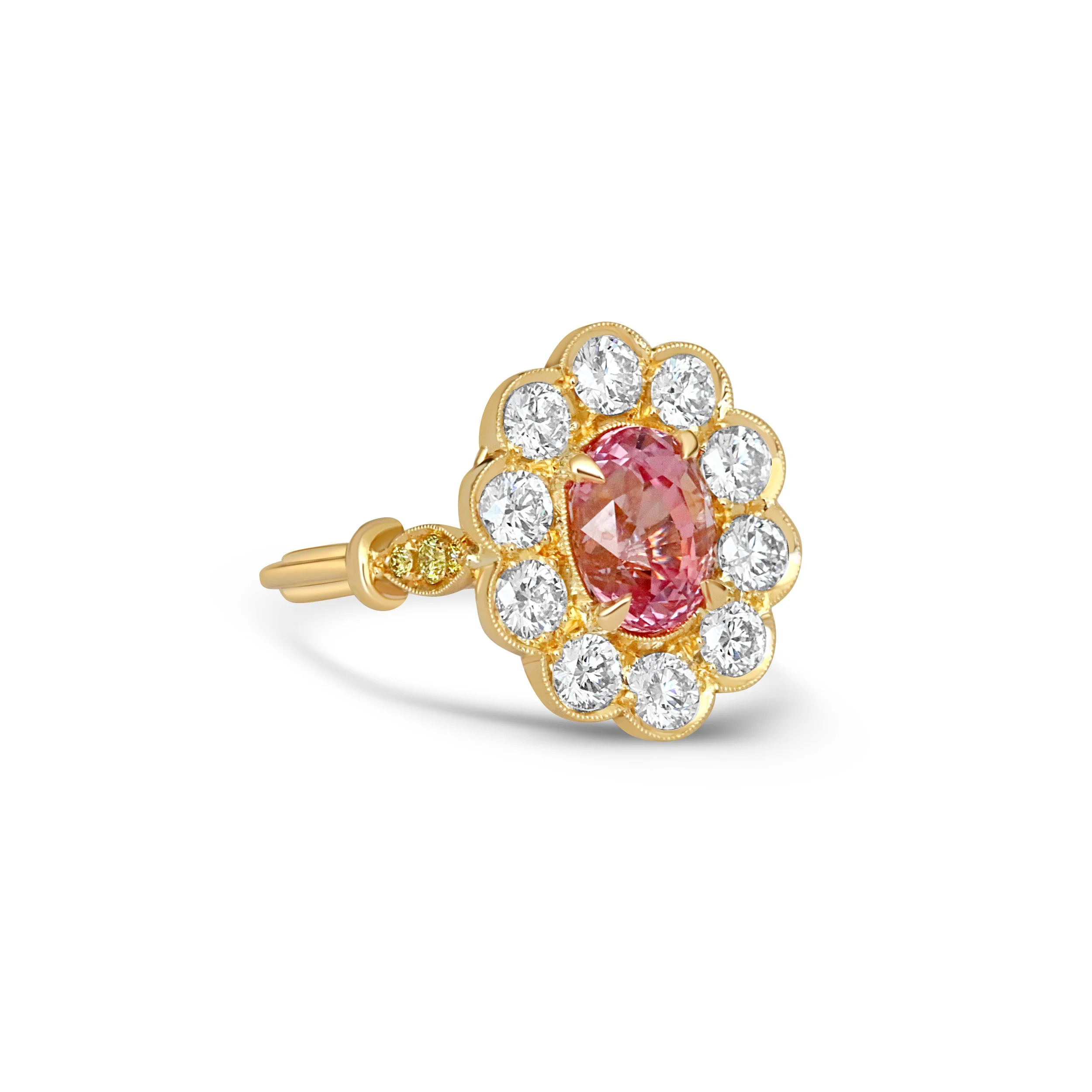 Hand forged unheated padparadscha sapphire ring.jpg