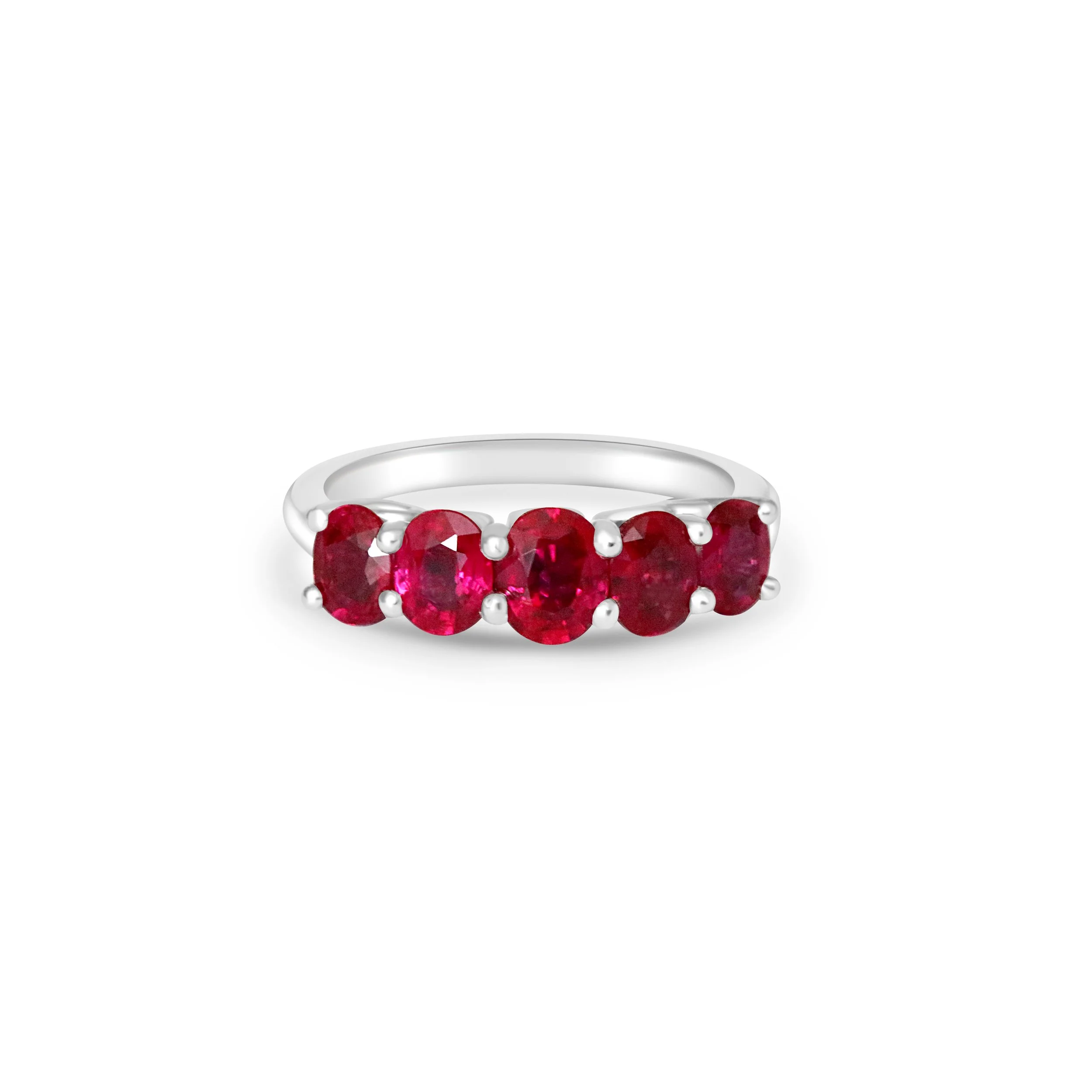 Hand forged unheated Burma ruby five stone ring.jpg