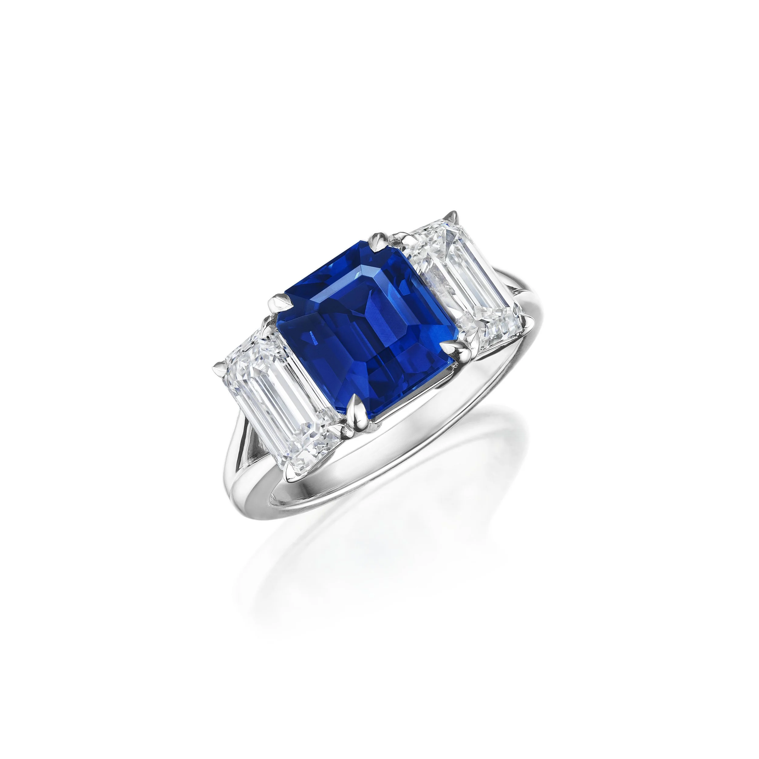 Bespoke Platinum Sapphire Diamond Three Stone Ring.jpg
