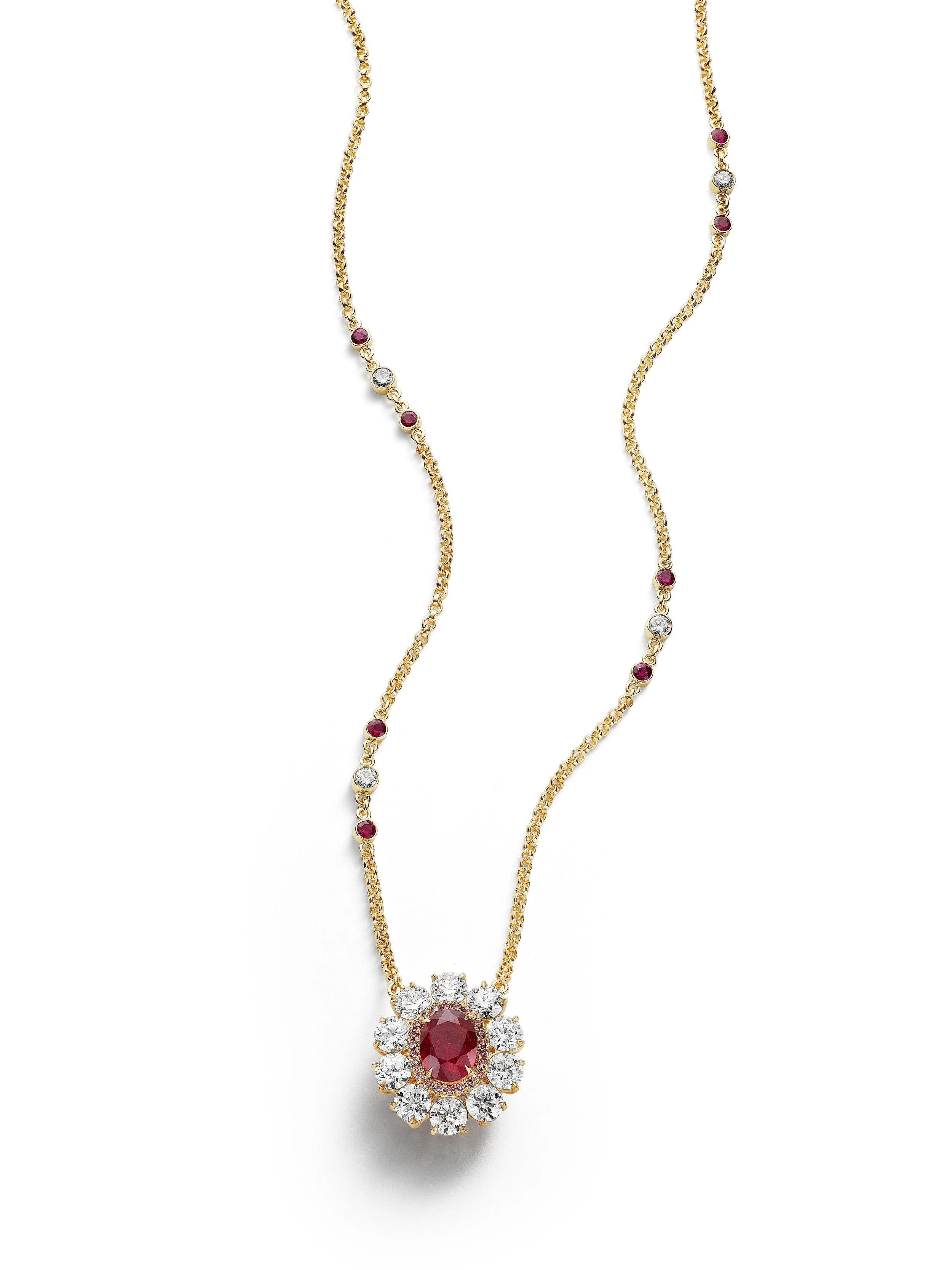 Hand forged Burma Ruby Fancy Pink Diamond Pendant Necklace.jpg
