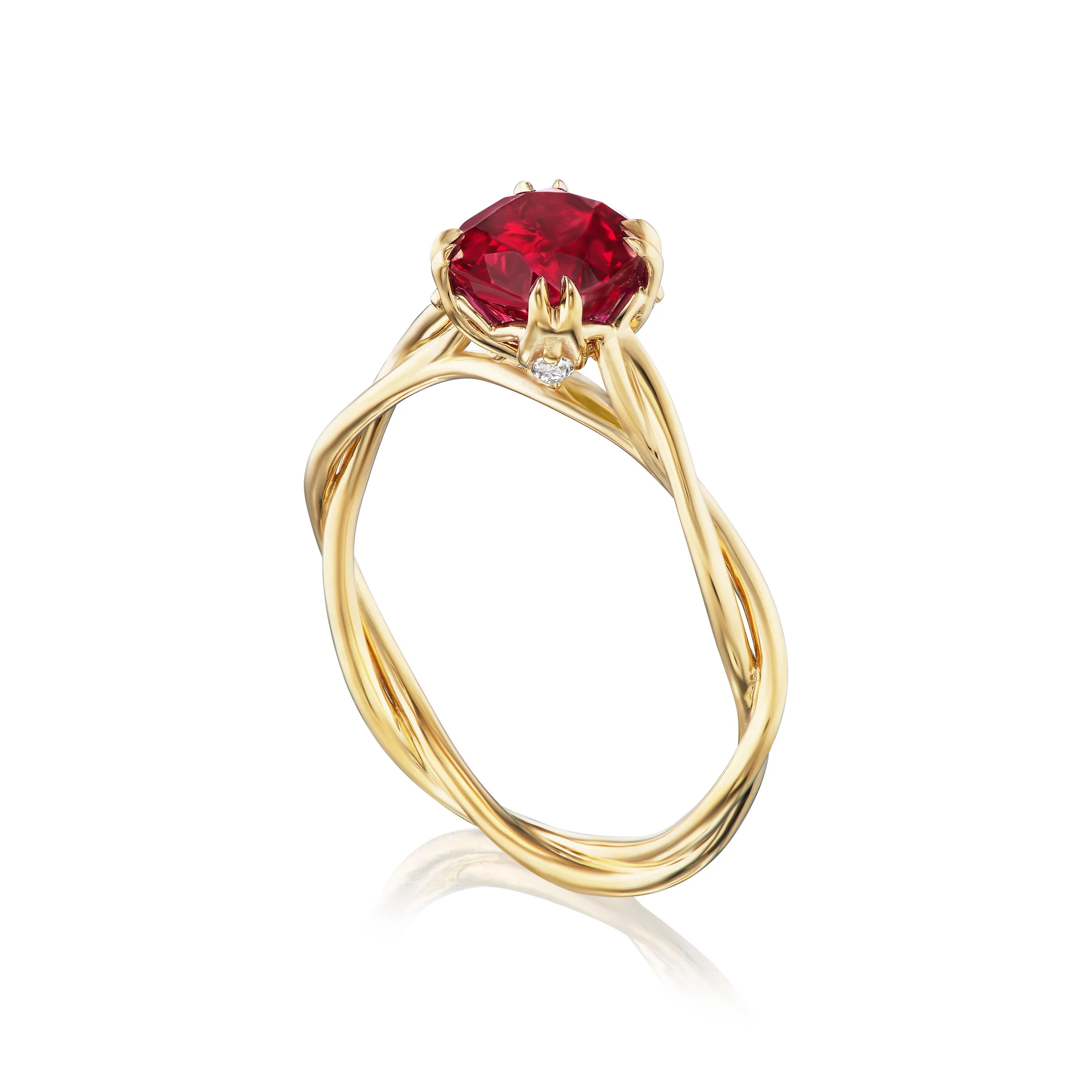 Unheated Burma Ruby Engagement Ring Hand Forged.jpg