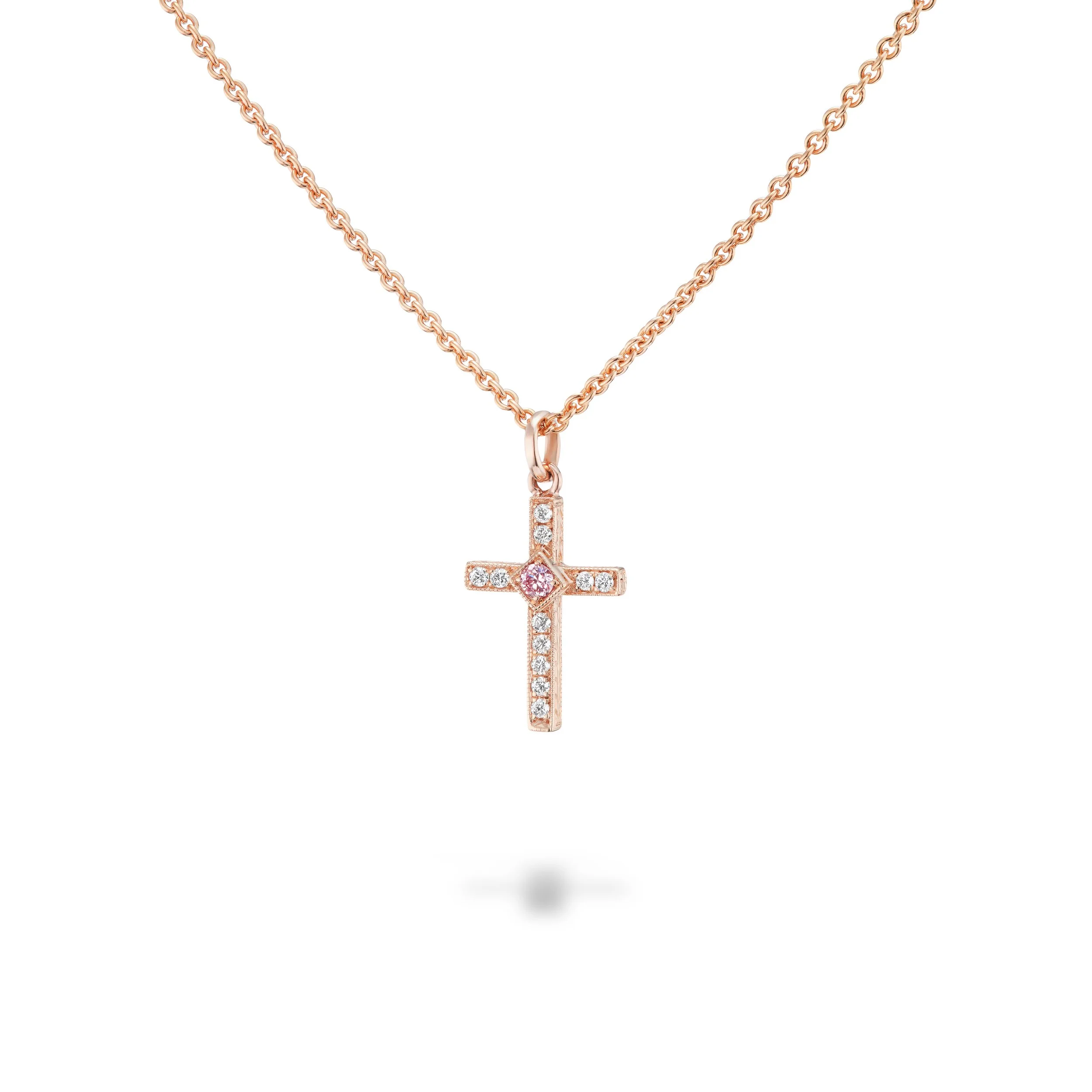 Bespoke Rose Gold Fancy Pink Diamond Cross Pendant.jpg