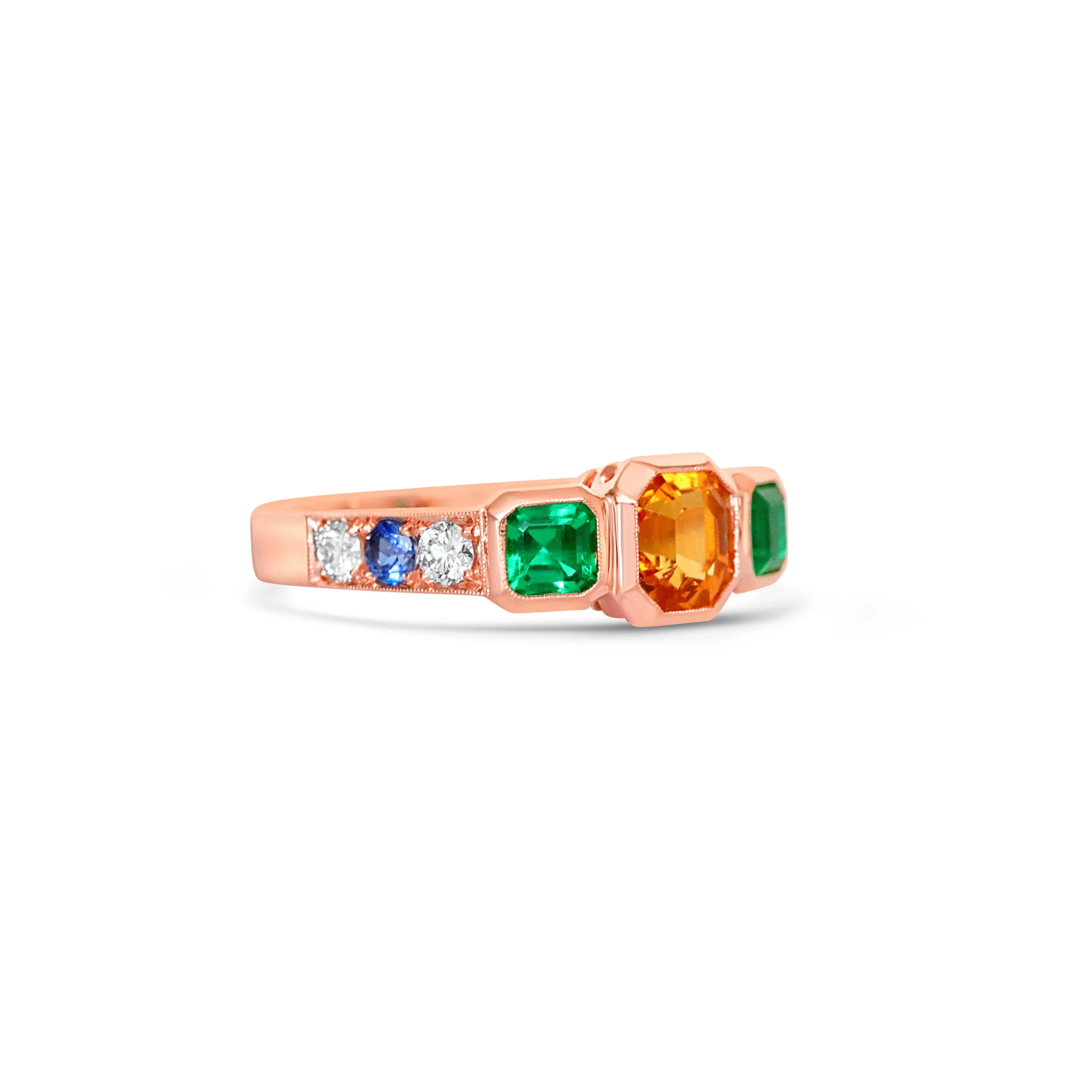 Detail Mandarin Garnet Emerald Benitoite Ring.jpg