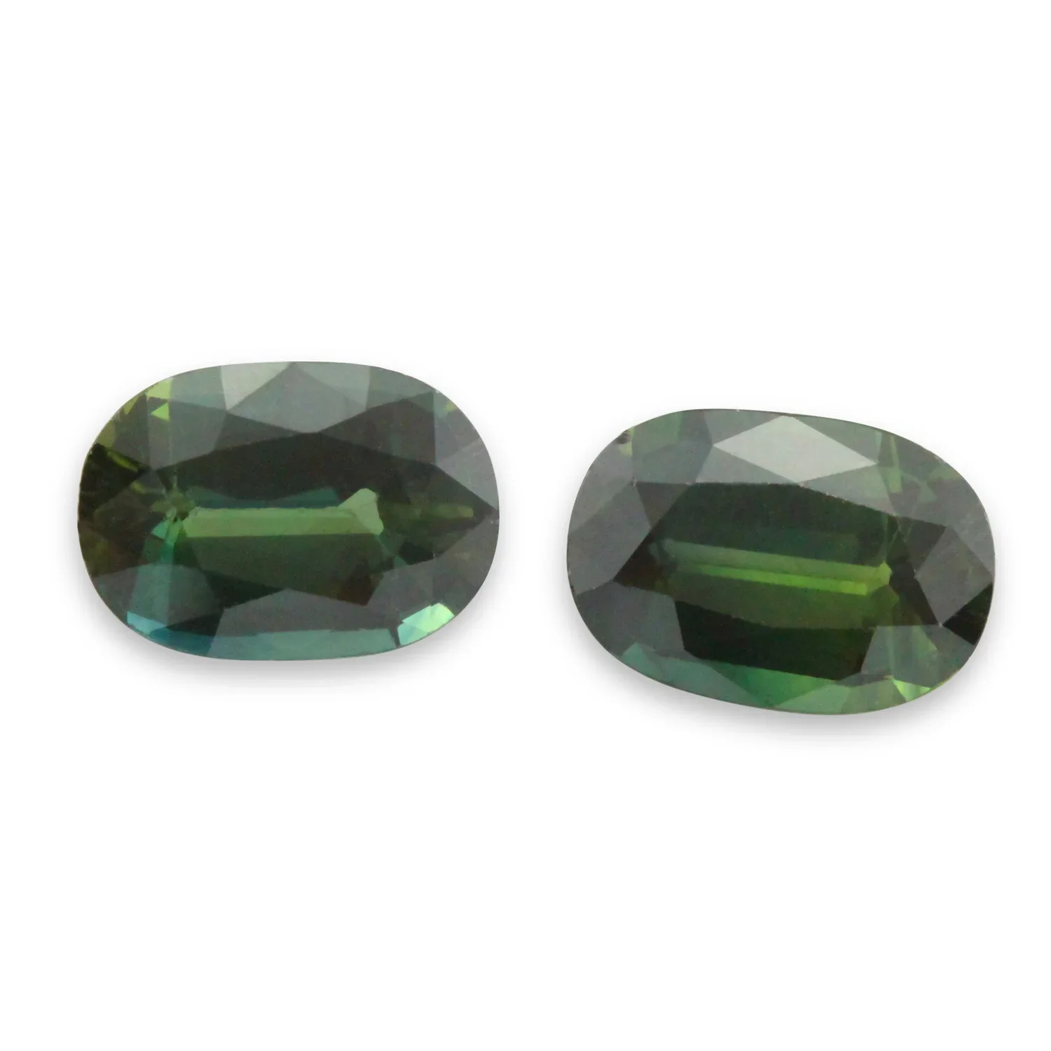 10 ct Unheated Green Sapphire Pair, GIA.webp